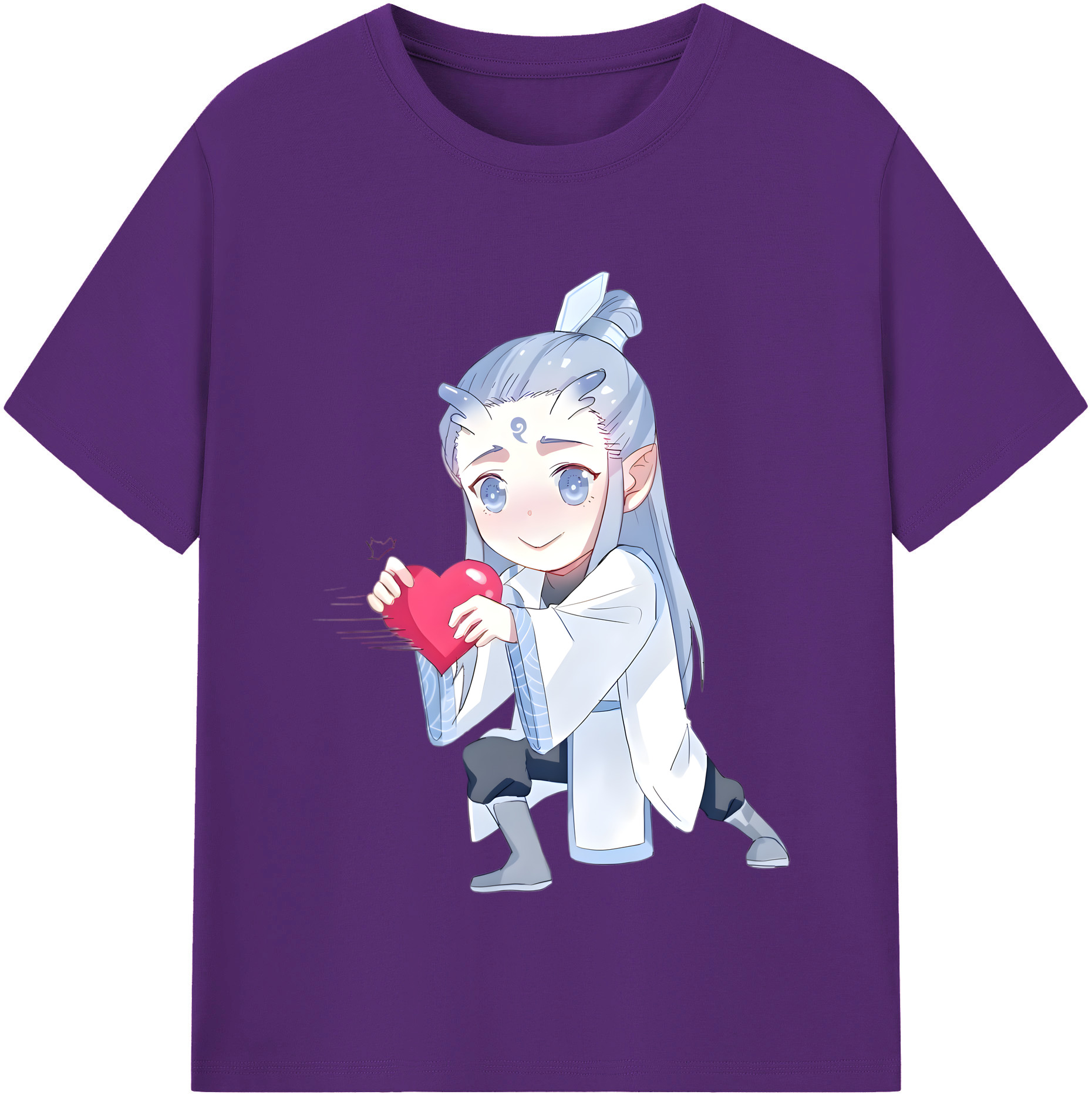 （画像用） Ne Zha 2 ナタ 魔童の大暴れ 綿100％半袖Tシャツ（フロントプリント）