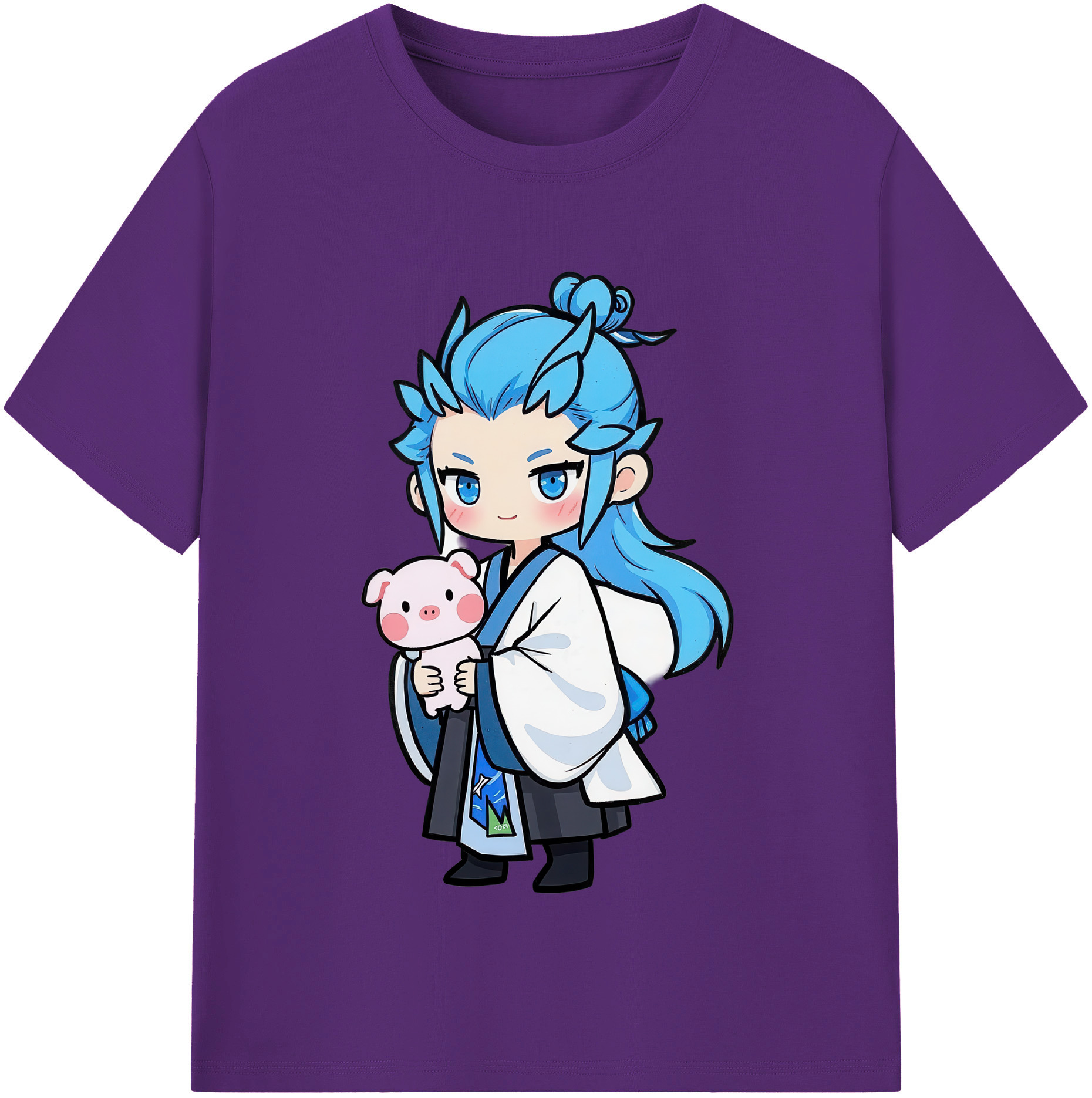 （画像用） Ne Zha 2 ナタ 魔童の大暴れ 綿100％半袖Tシャツ（フロントプリント）