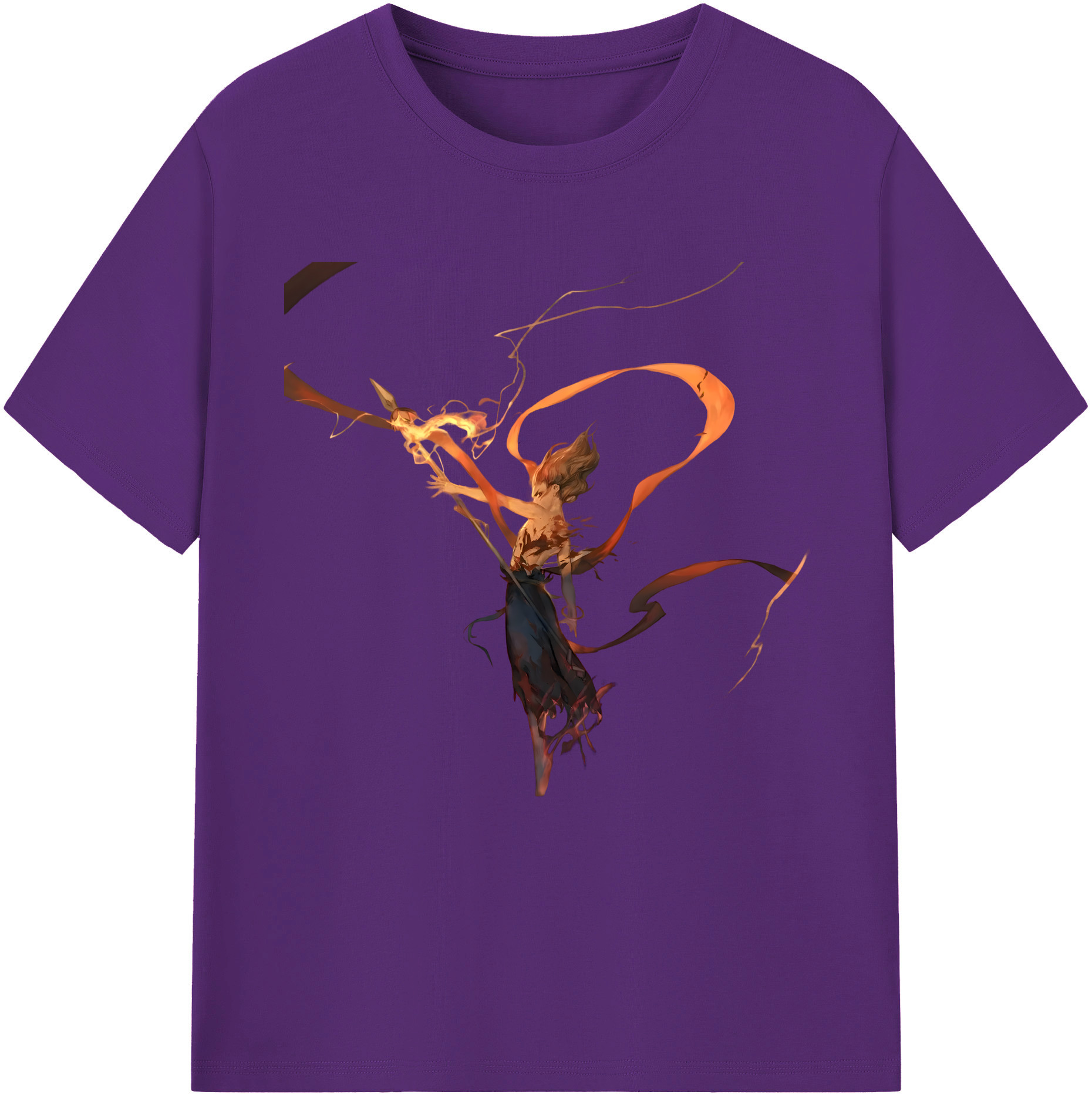 （画像用） Ne Zha 2 ナタ 魔童の大暴れ 綿100％半袖Tシャツ（フロントプリント）