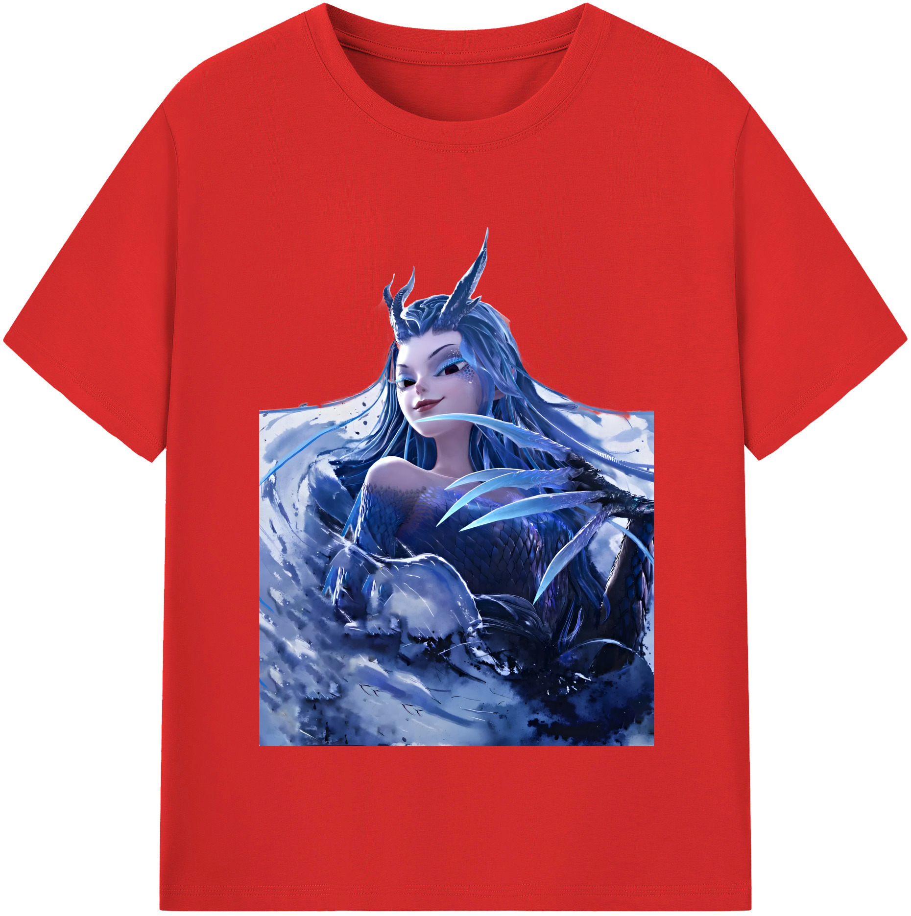 （画像用） Ne Zha 2 ナタ 魔童の大暴れ 綿100％半袖Tシャツ（フロントプリント）