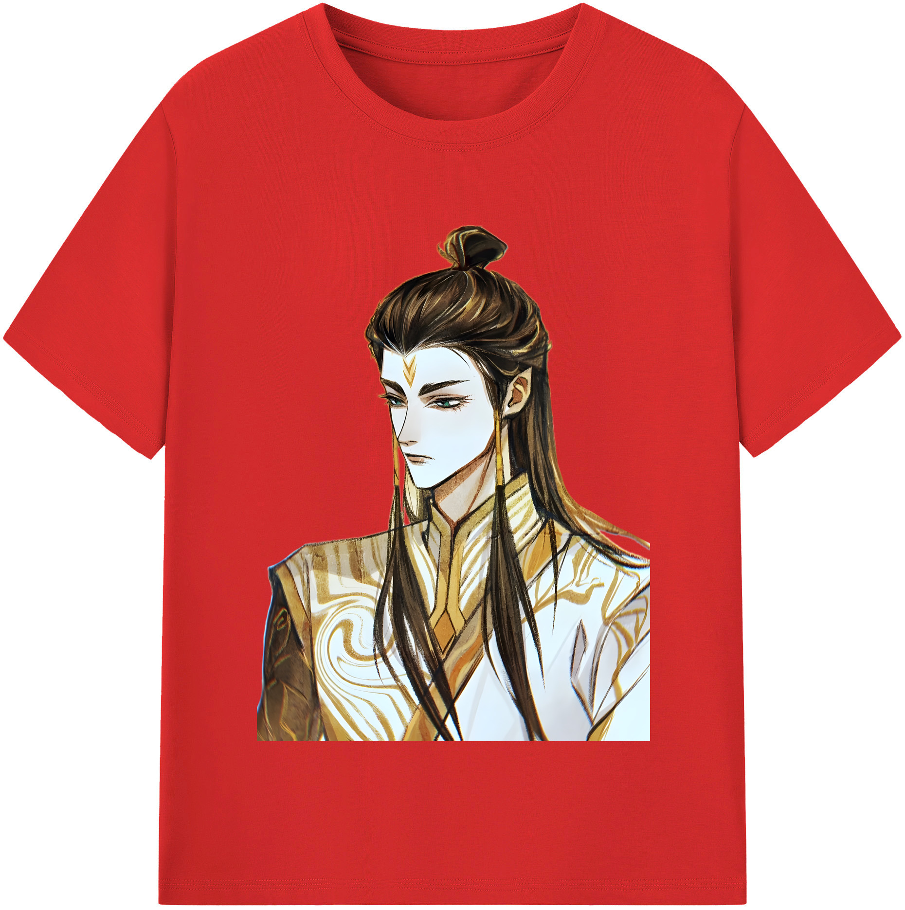 （画像用） Ne Zha 2 ナタ 魔童の大暴れ 綿100％半袖Tシャツ（フロントプリント）