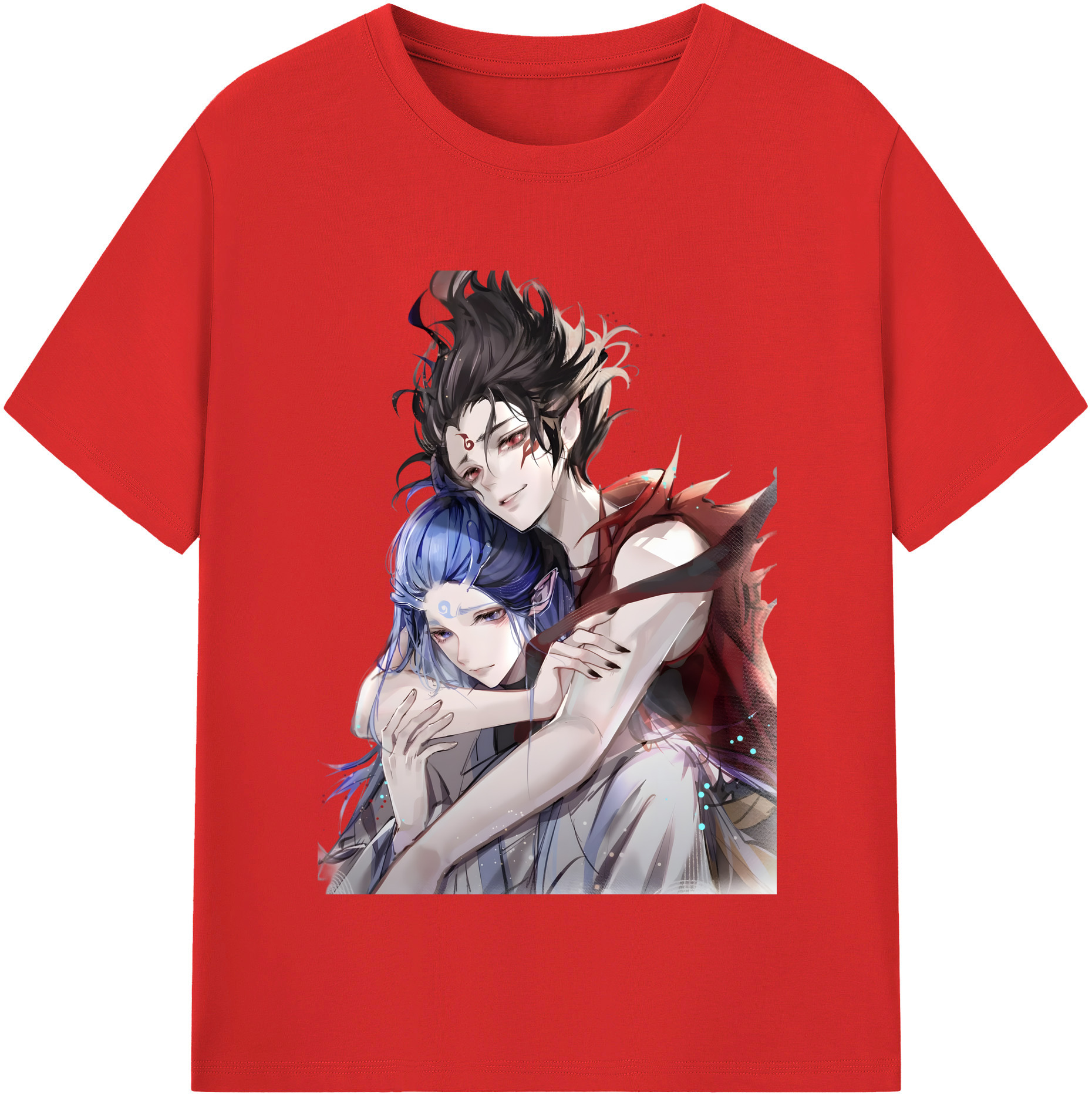 （画像用） Ne Zha 2 ナタ 魔童の大暴れ 綿100％半袖Tシャツ（フロントプリント）