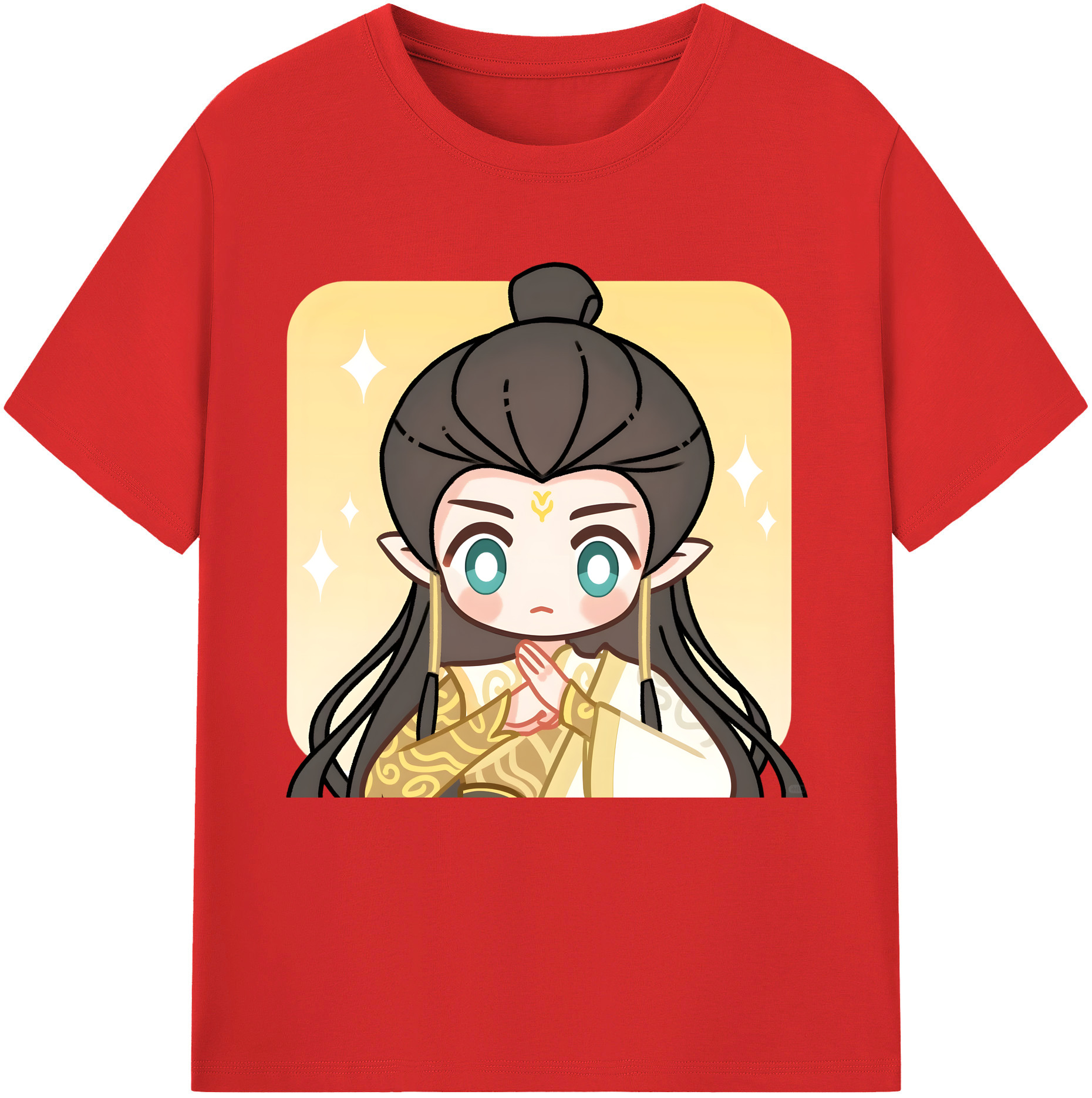 （画像用） Ne Zha 2 ナタ 魔童の大暴れ 綿100％半袖Tシャツ（フロントプリント）