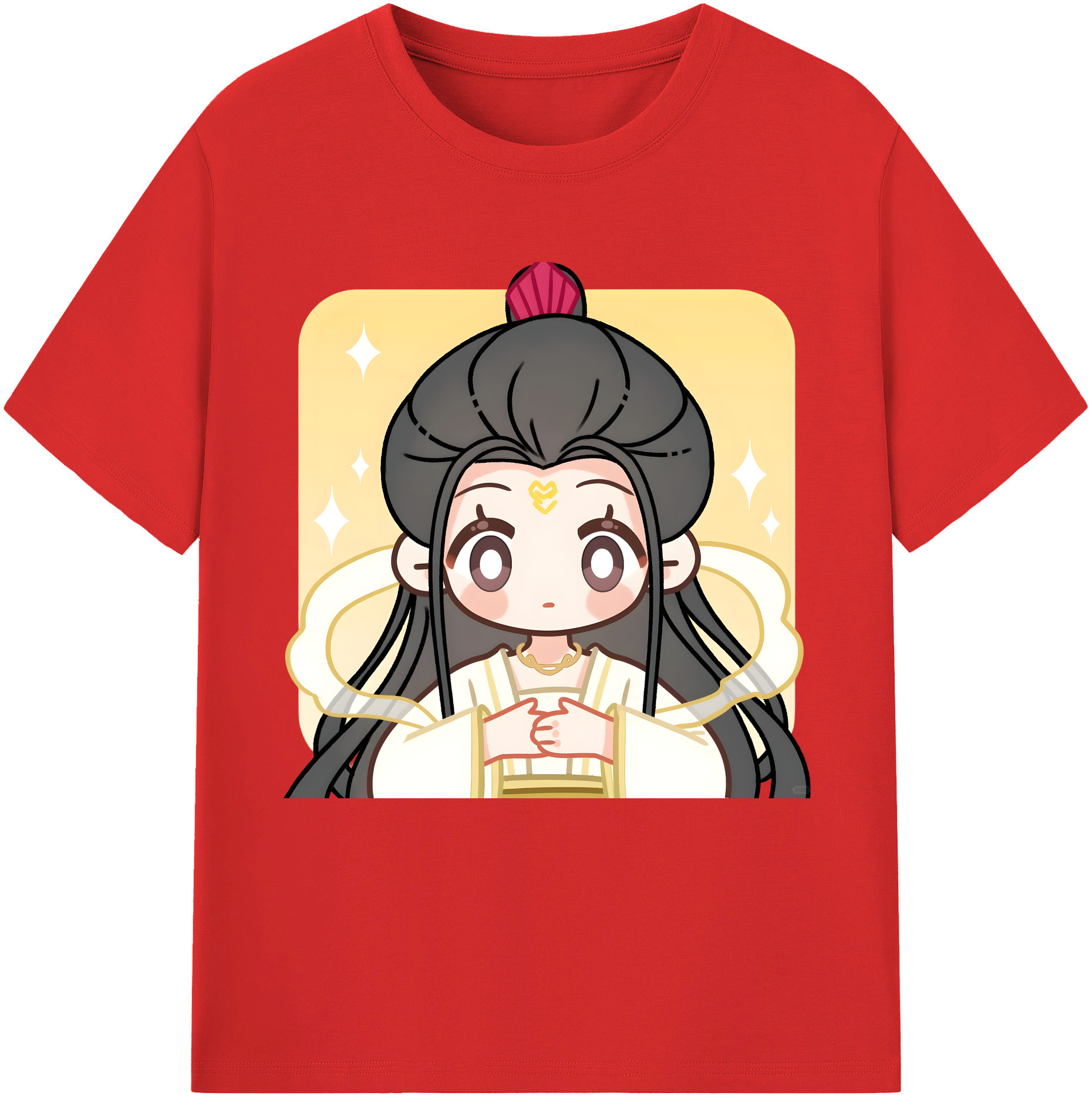 （画像用） Ne Zha 2 ナタ 魔童の大暴れ 綿100％半袖Tシャツ（フロントプリント）