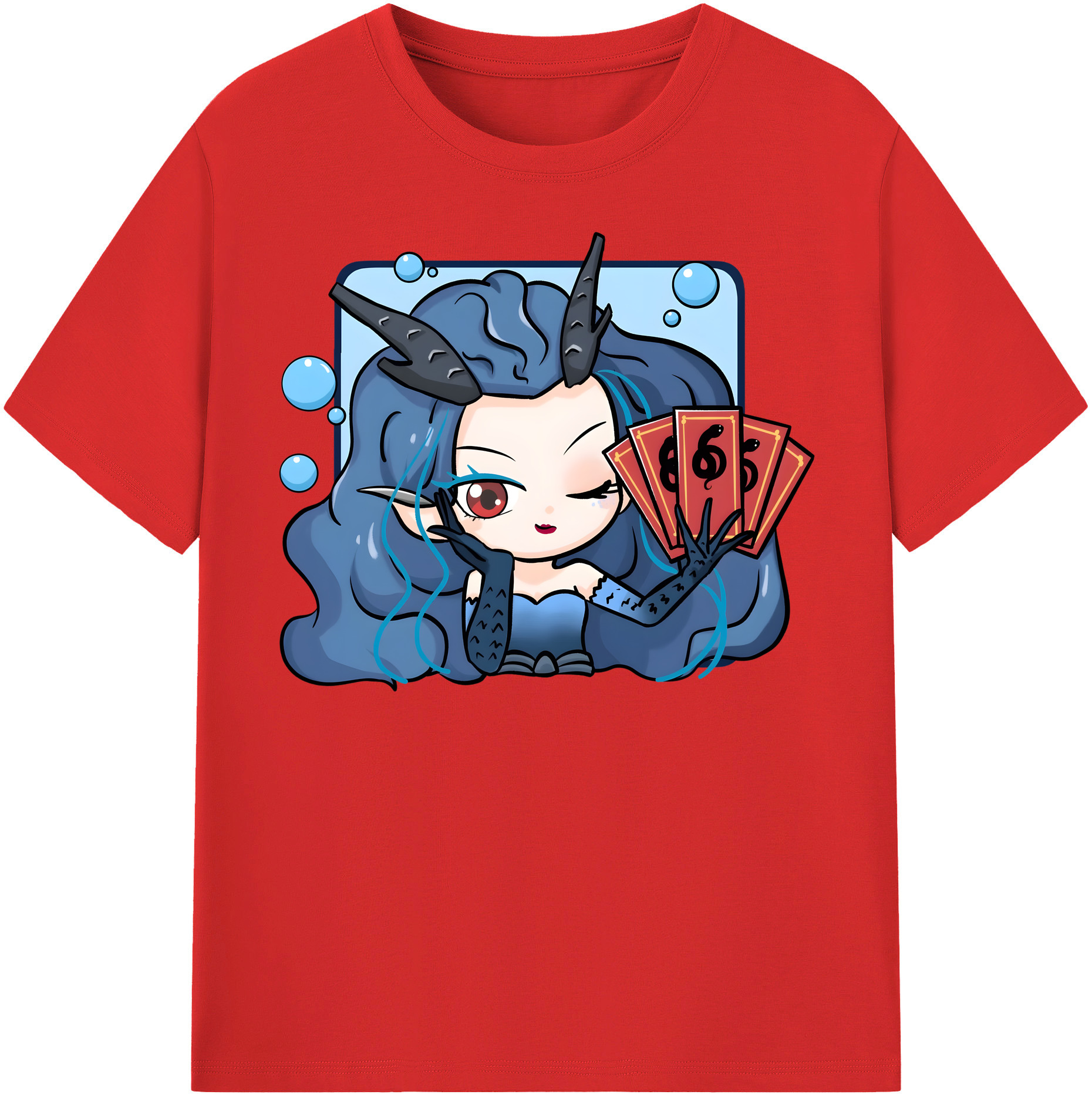 （画像用） Ne Zha 2 ナタ 魔童の大暴れ 綿100％半袖Tシャツ（フロントプリント）