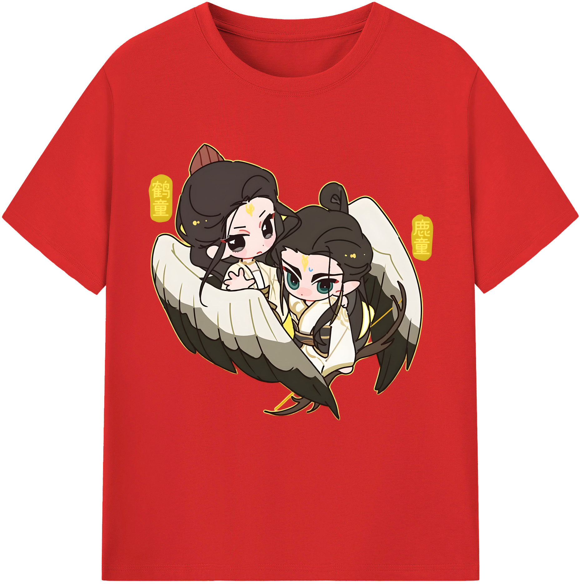 （画像用） Ne Zha 2 ナタ 魔童の大暴れ 綿100％半袖Tシャツ（フロントプリント）