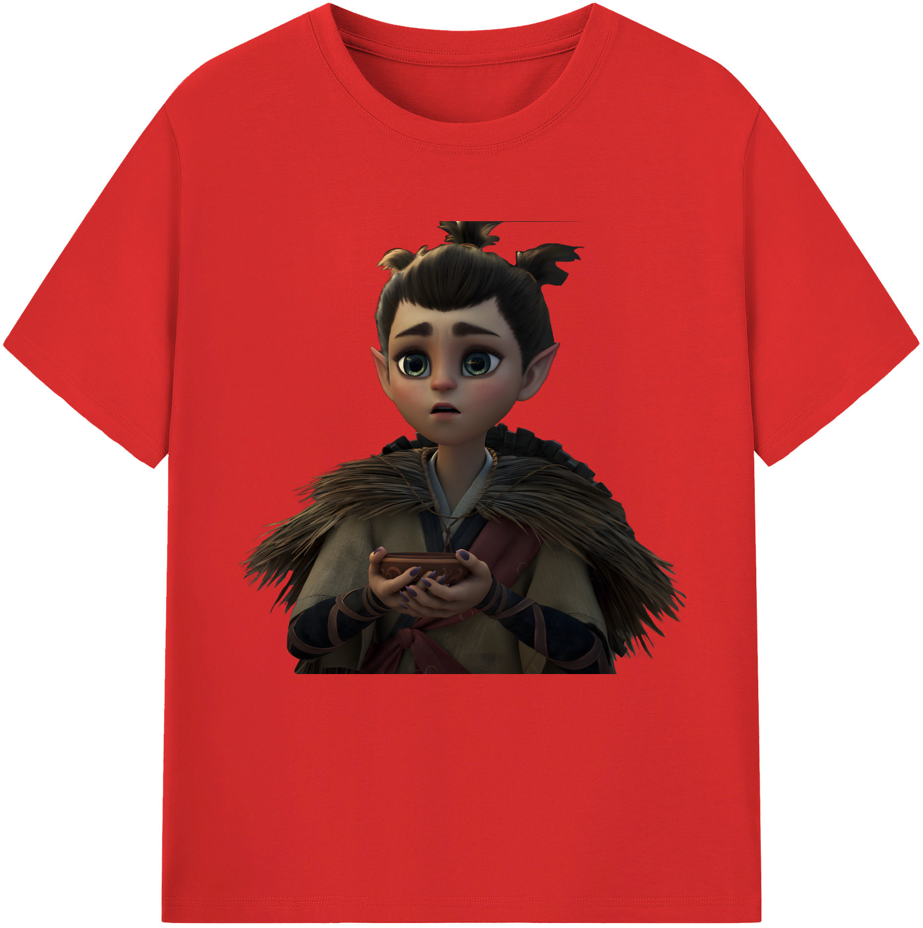 （画像用） Ne Zha 2 ナタ 魔童の大暴れ 綿100％半袖Tシャツ（フロントプリント）