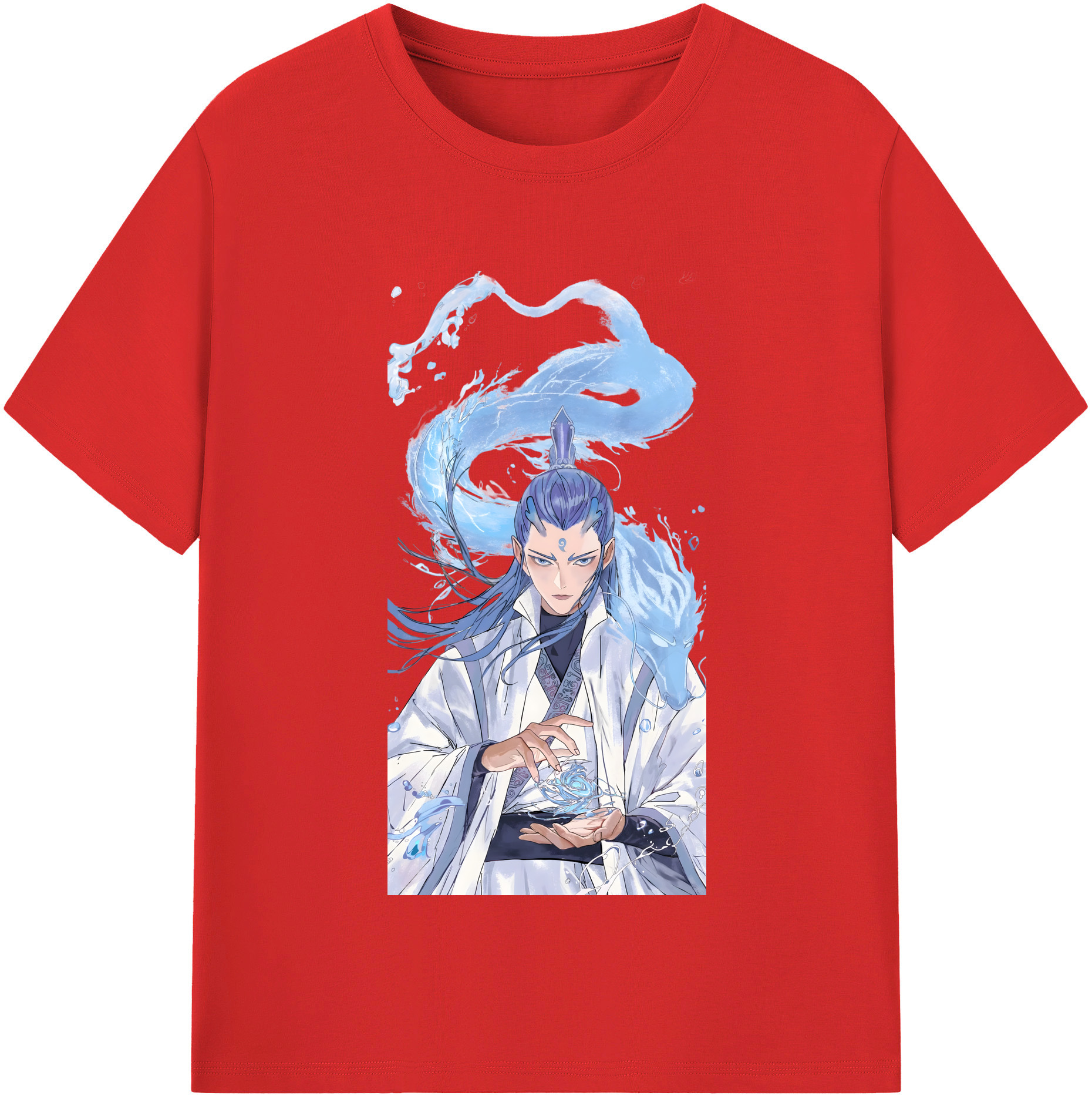 （画像用） Ne Zha 2 ナタ 魔童の大暴れ 綿100％半袖Tシャツ（フロントプリント）