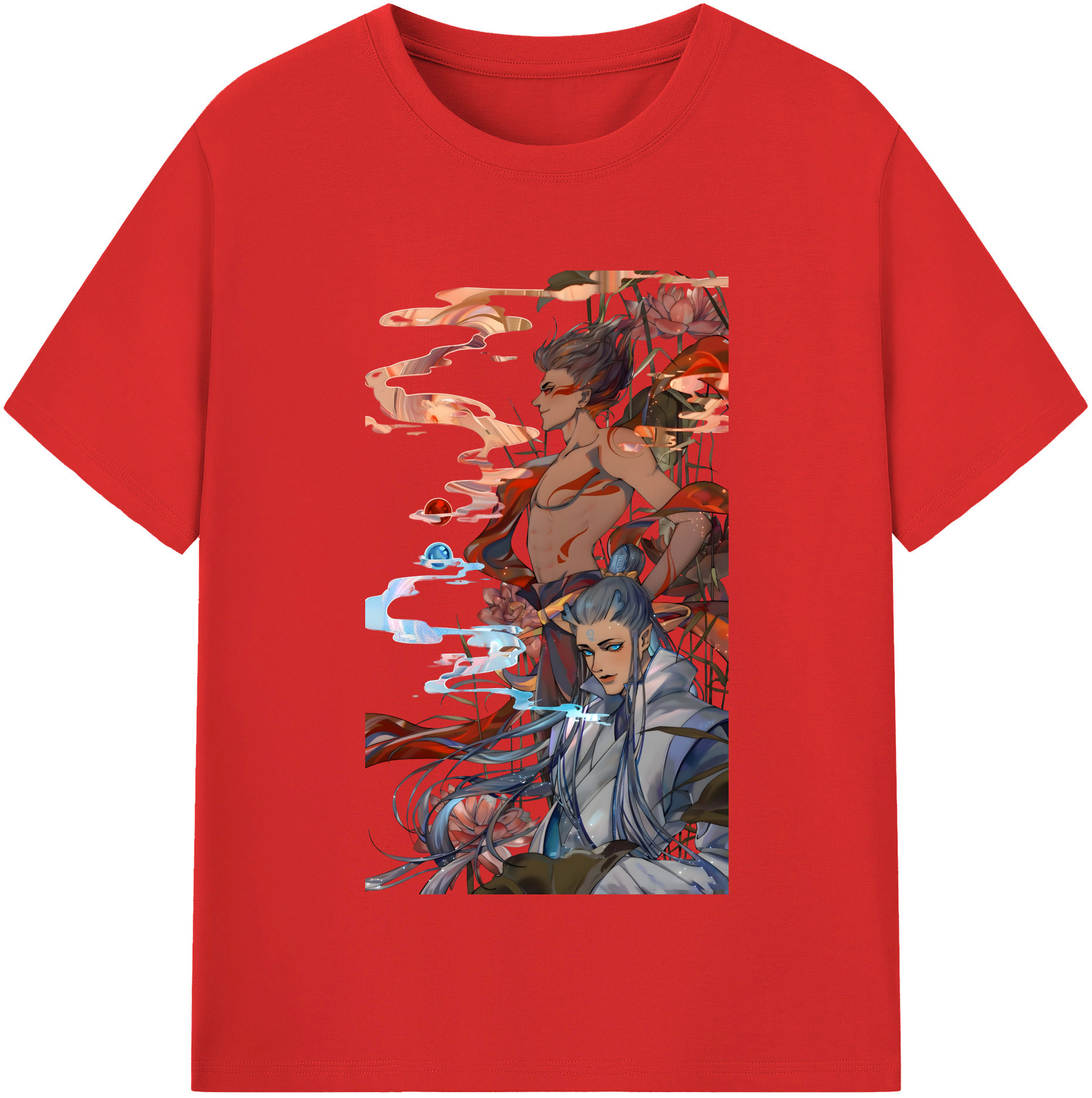 （画像用） Ne Zha 2 ナタ 魔童の大暴れ 綿100％半袖Tシャツ（フロントプリント）