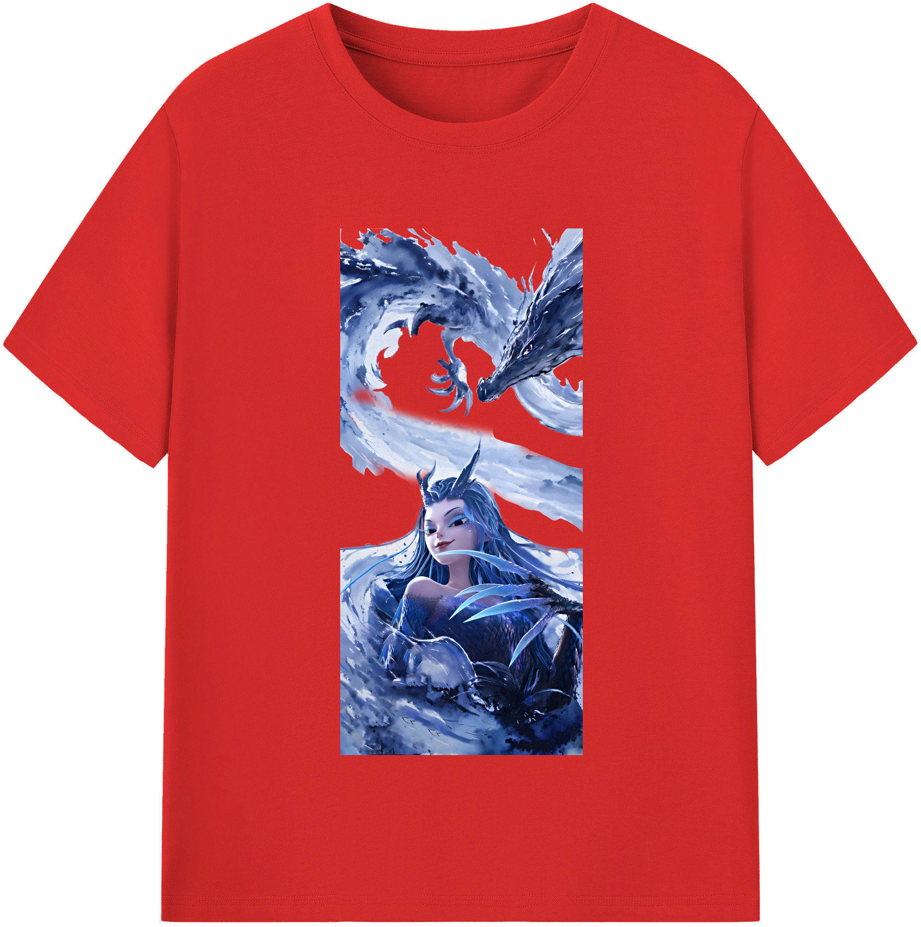 （画像用） Ne Zha 2 ナタ 魔童の大暴れ 綿100％半袖Tシャツ（フロントプリント）