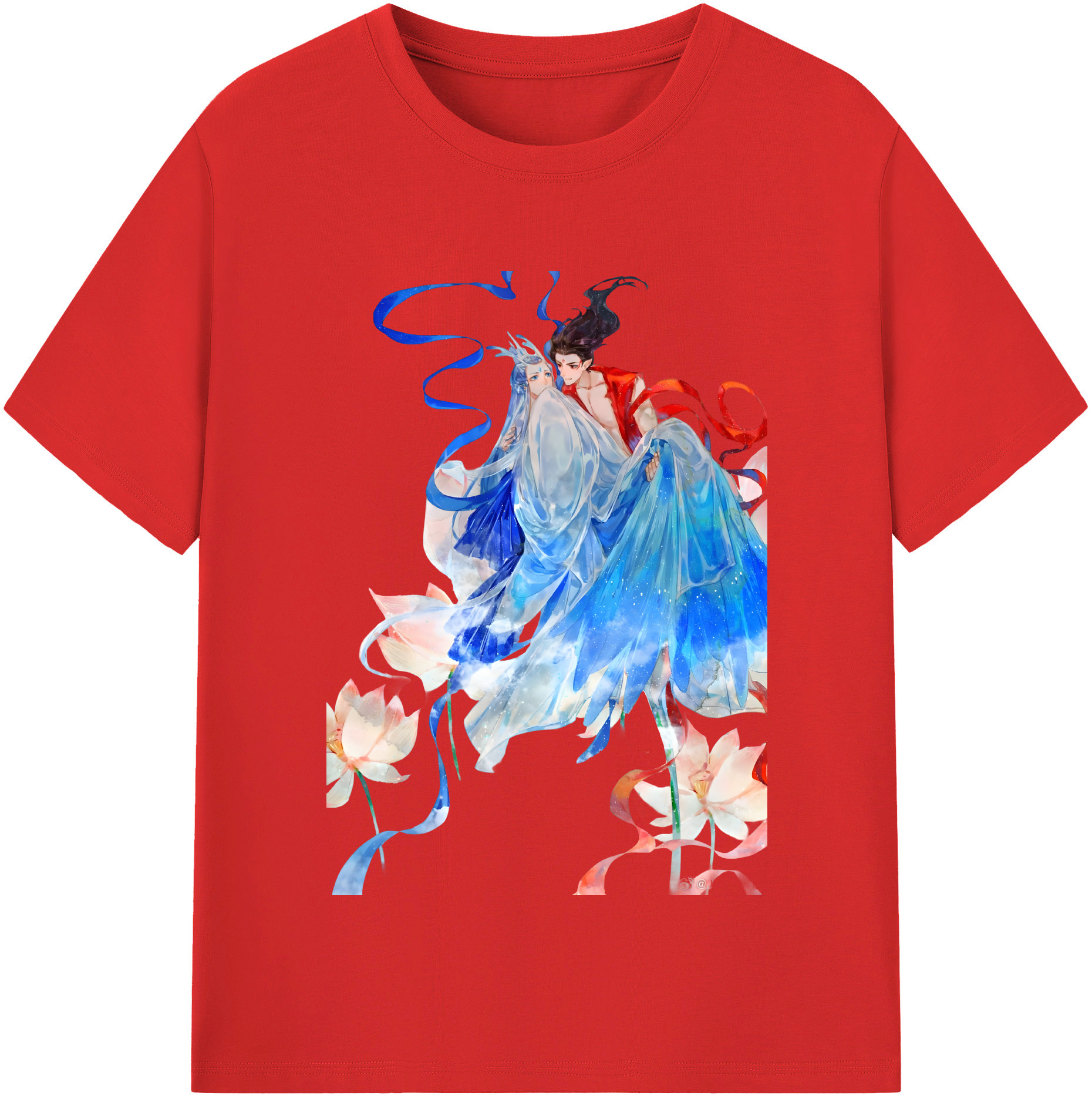 （画像用） Ne Zha 2 ナタ 魔童の大暴れ 綿100％半袖Tシャツ（フロントプリント）