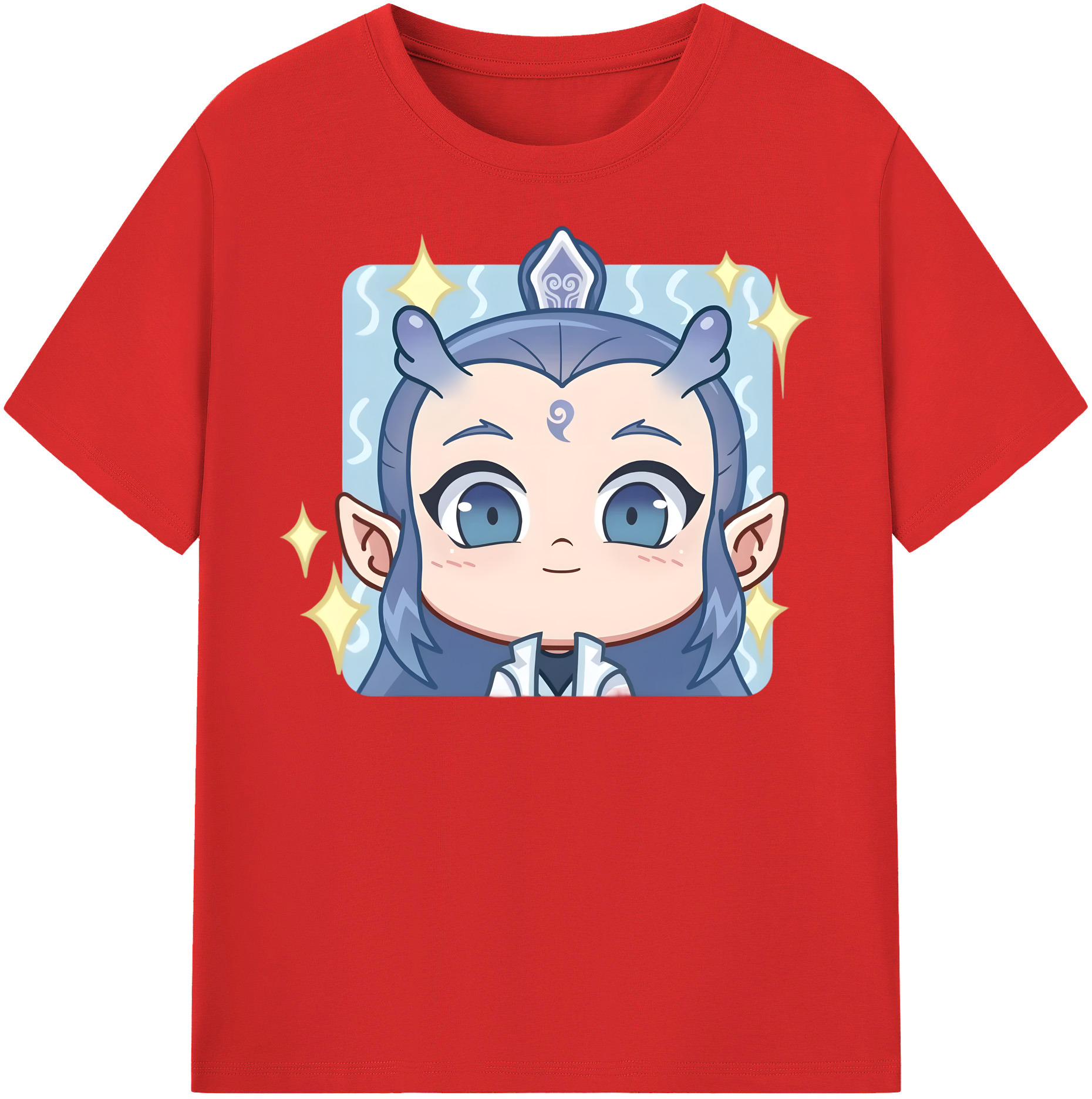 （画像用） Ne Zha 2 ナタ 魔童の大暴れ 綿100％半袖Tシャツ（フロントプリント）
