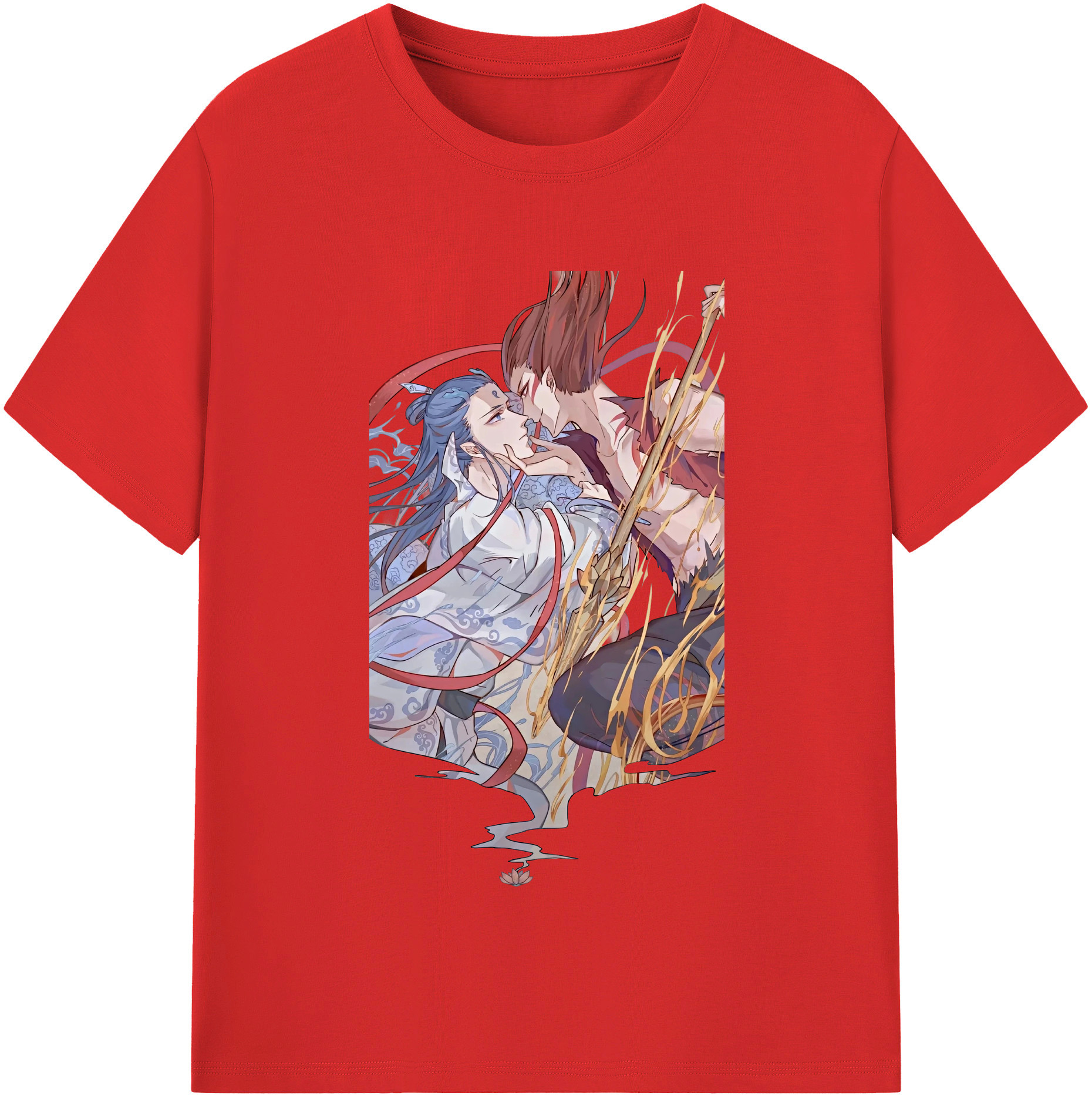 （画像用） Ne Zha 2 ナタ 魔童の大暴れ 綿100％半袖Tシャツ（フロントプリント）