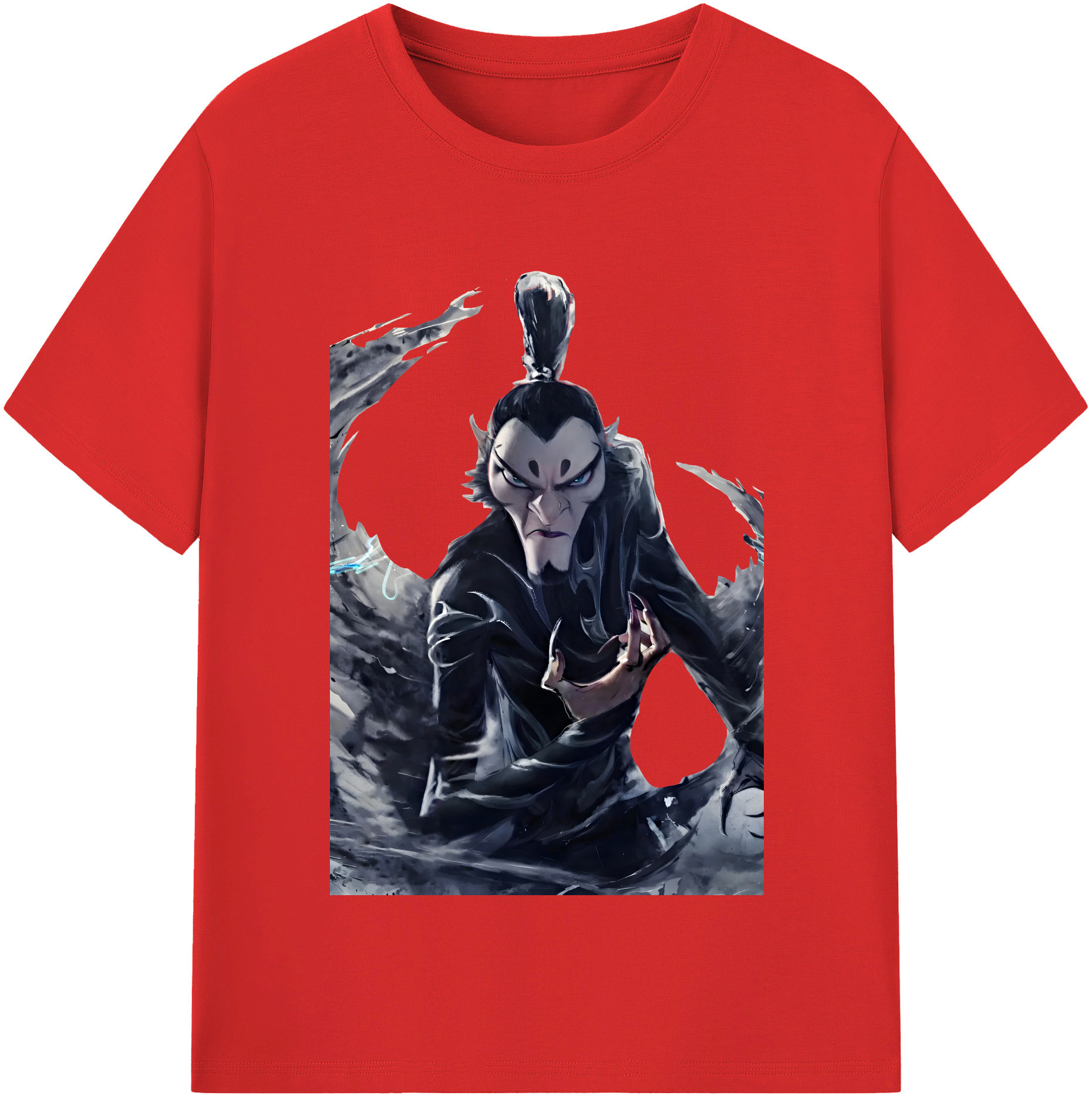 （画像用） Ne Zha 2 ナタ 魔童の大暴れ 綿100％半袖Tシャツ（フロントプリント）