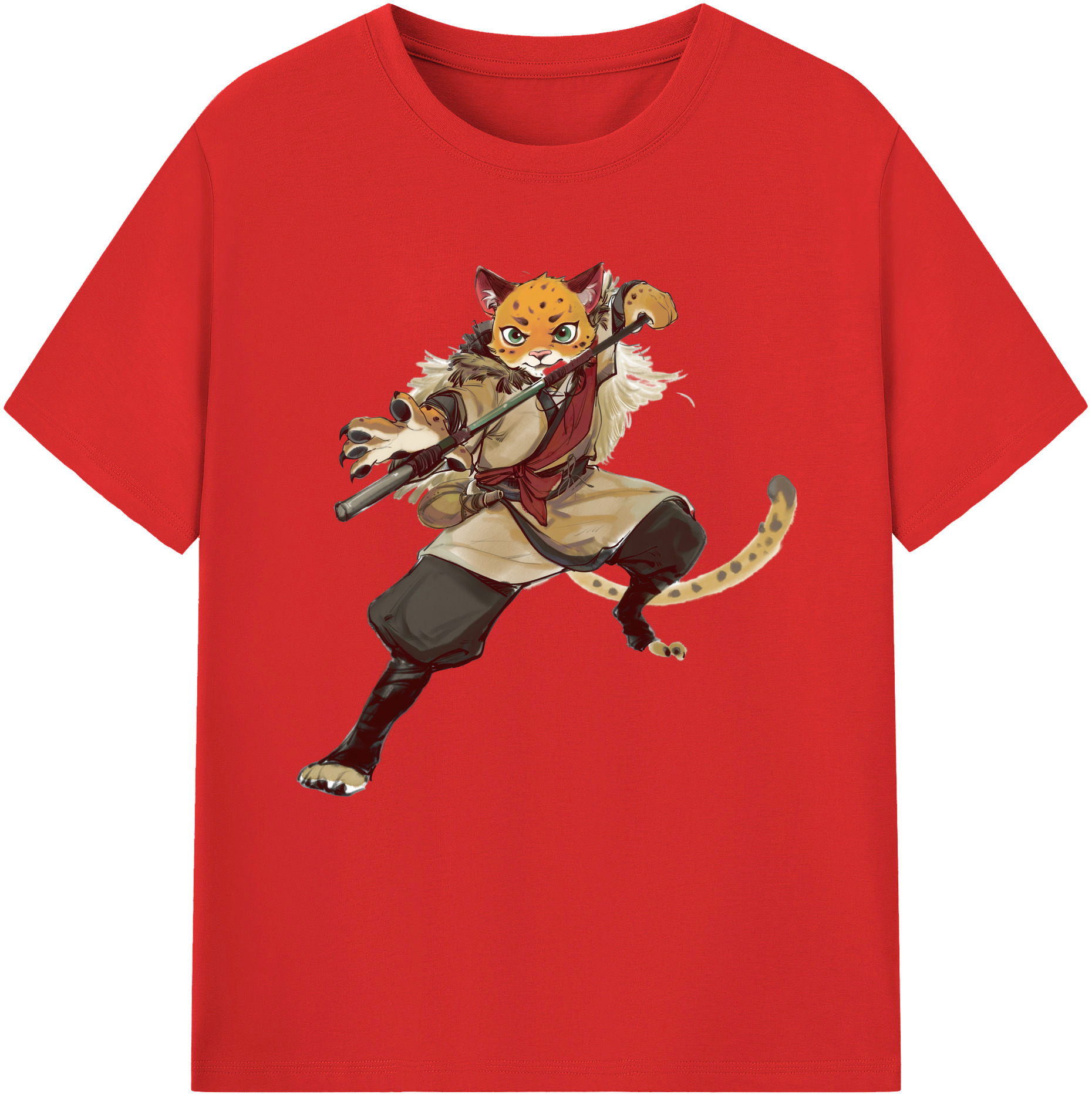 （画像用） Ne Zha 2 ナタ 魔童の大暴れ 綿100％半袖Tシャツ（フロントプリント）