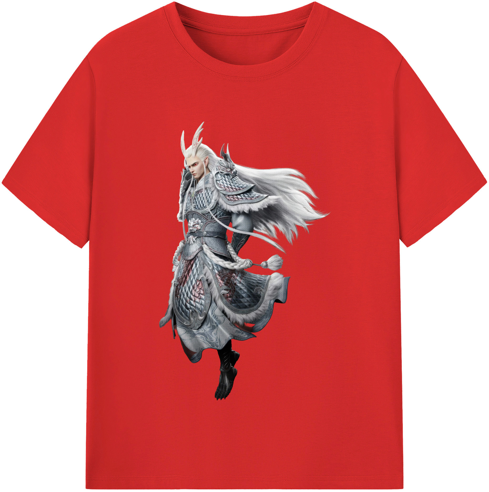 （画像用） Ne Zha 2 ナタ 魔童の大暴れ 綿100％半袖Tシャツ（フロントプリント）