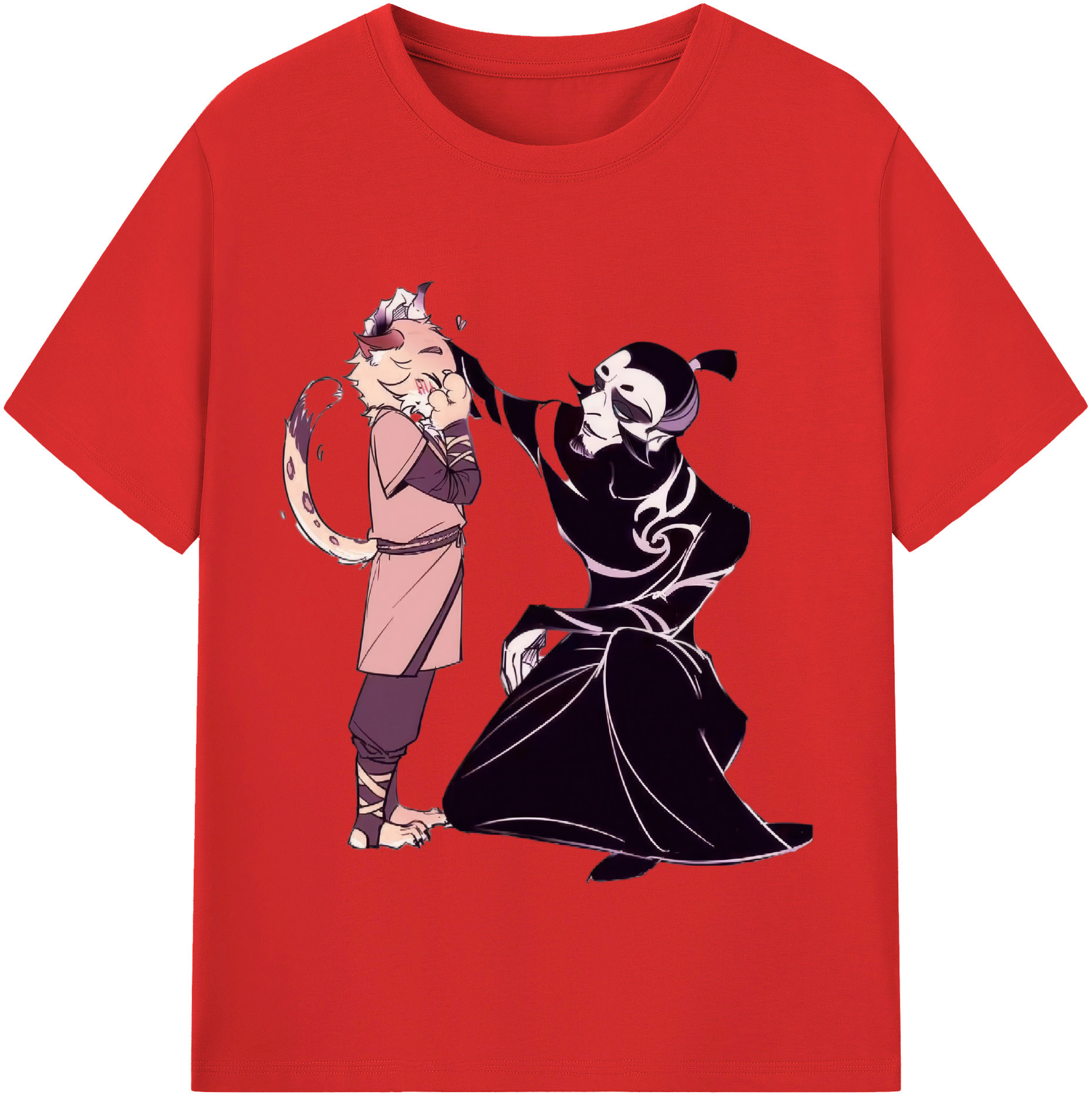 （画像用） Ne Zha 2 ナタ 魔童の大暴れ 綿100％半袖Tシャツ（フロントプリント）