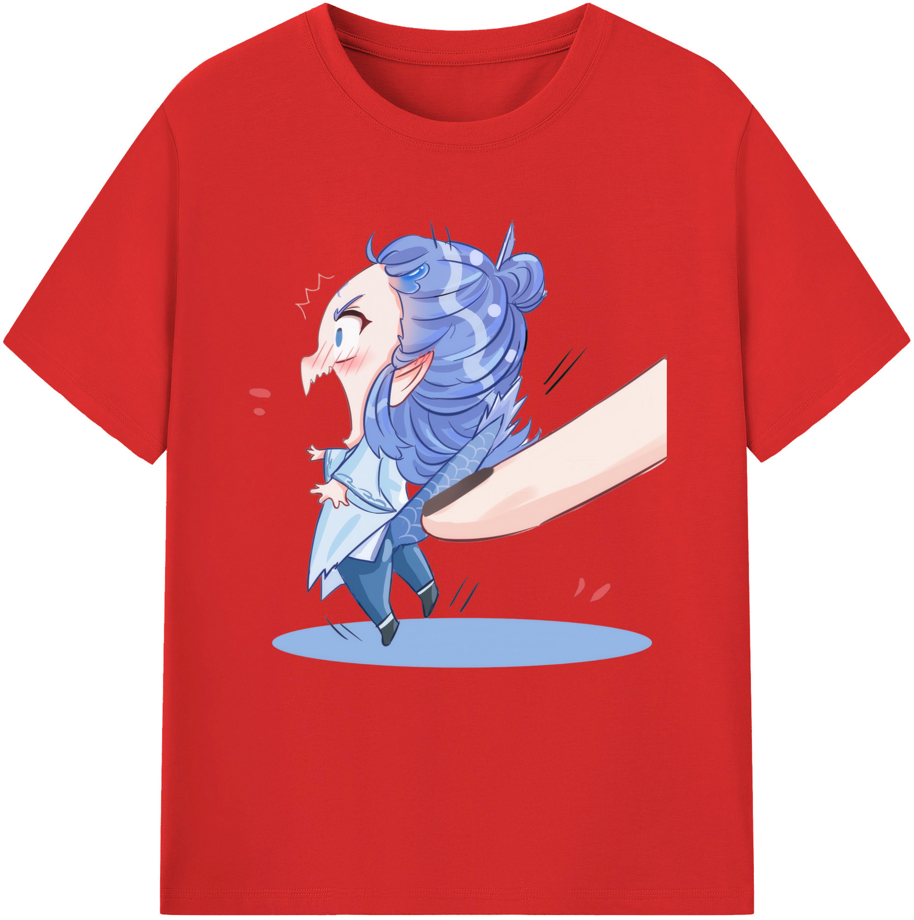 （画像用） Ne Zha 2 ナタ 魔童の大暴れ 綿100％半袖Tシャツ（フロントプリント）