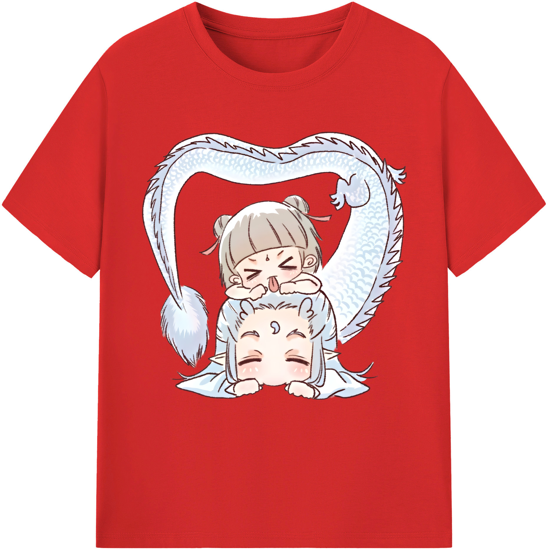 （画像用） Ne Zha 2 ナタ 魔童の大暴れ 綿100％半袖Tシャツ（フロントプリント）