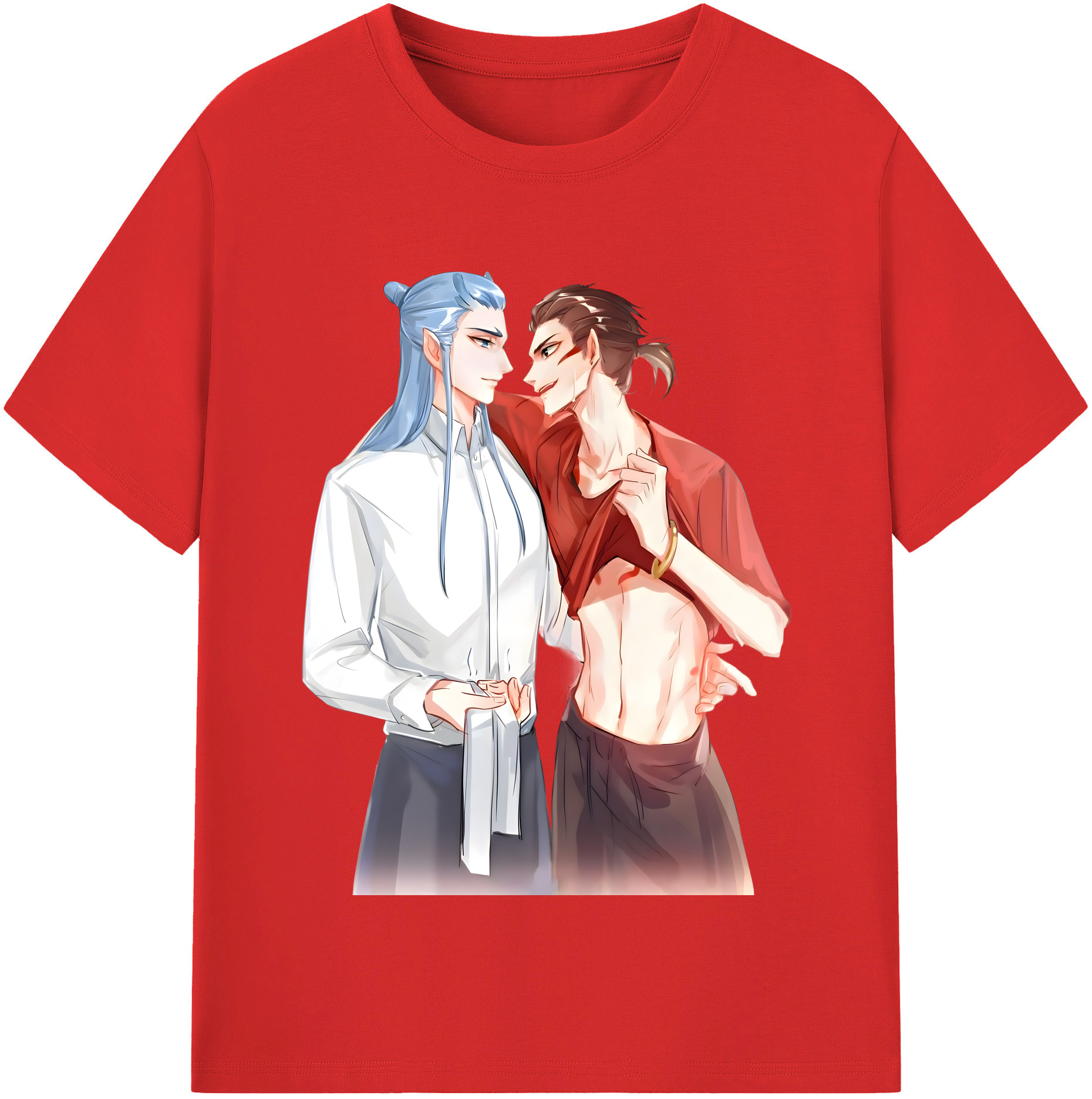 （画像用） Ne Zha 2 ナタ 魔童の大暴れ 綿100％半袖Tシャツ（フロントプリント）