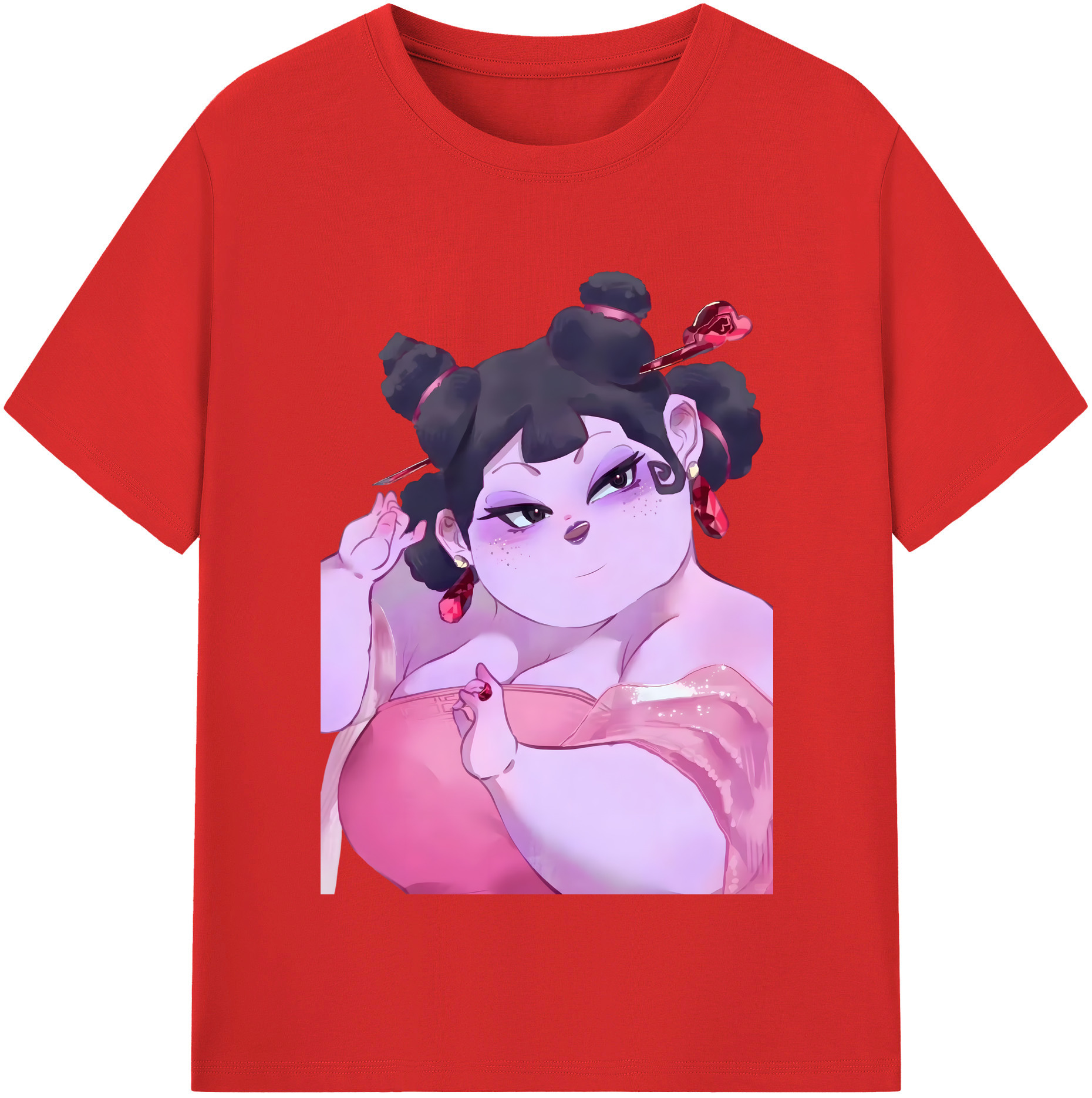 （画像用） Ne Zha 2 ナタ 魔童の大暴れ 綿100％半袖Tシャツ（フロントプリント）