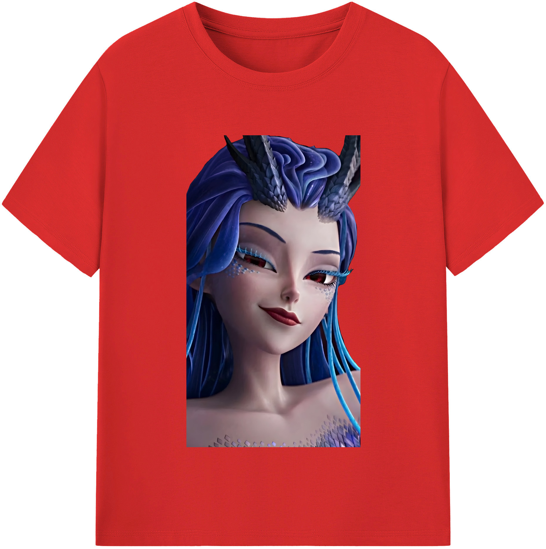 （画像用） Ne Zha 2 ナタ 魔童の大暴れ 綿100％半袖Tシャツ（フロントプリント）