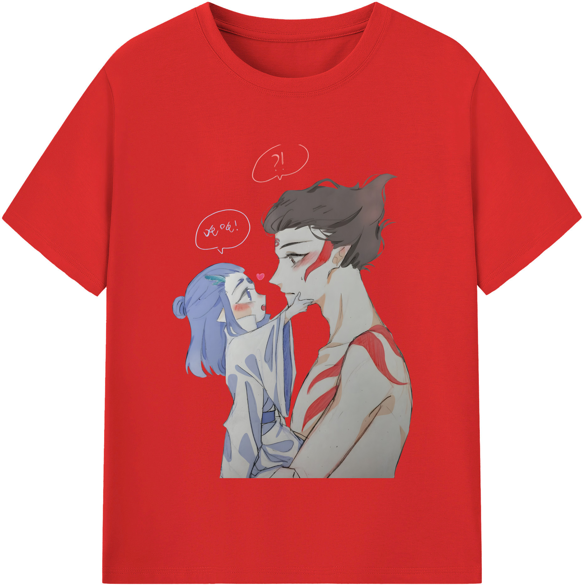 （画像用） Ne Zha 2 ナタ 魔童の大暴れ 綿100％半袖Tシャツ（フロントプリント）