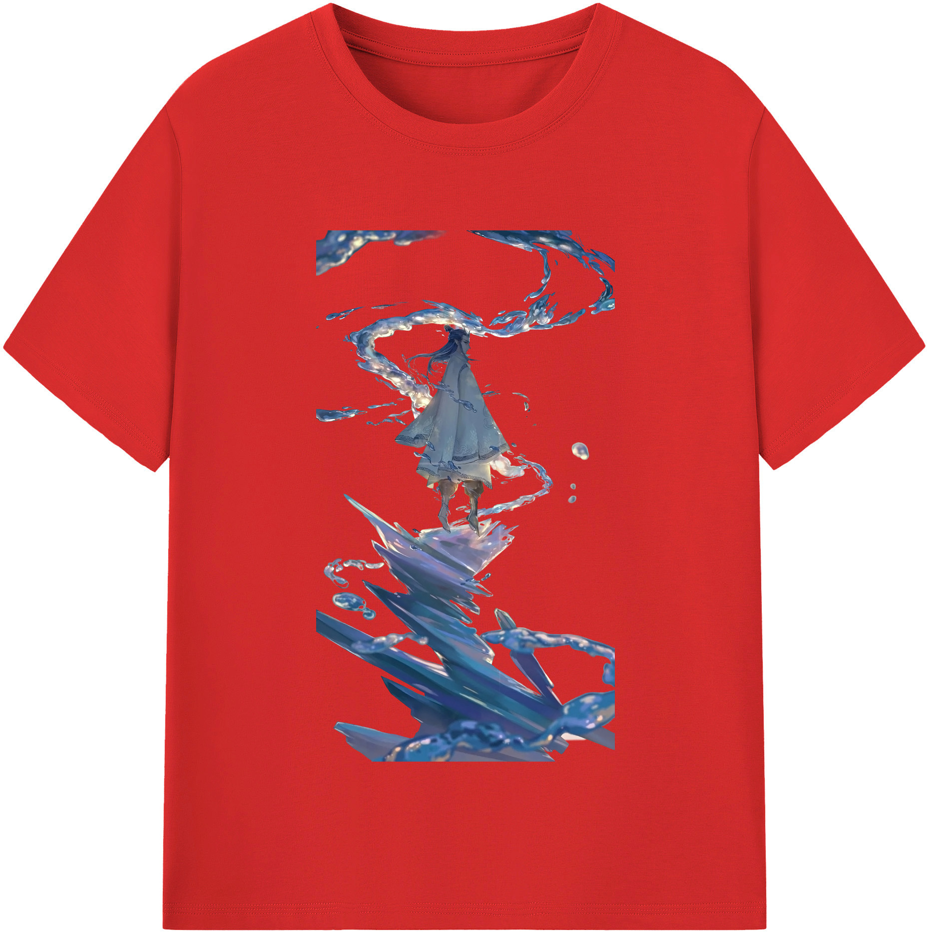 （画像用） Ne Zha 2 ナタ 魔童の大暴れ 綿100％半袖Tシャツ（フロントプリント）