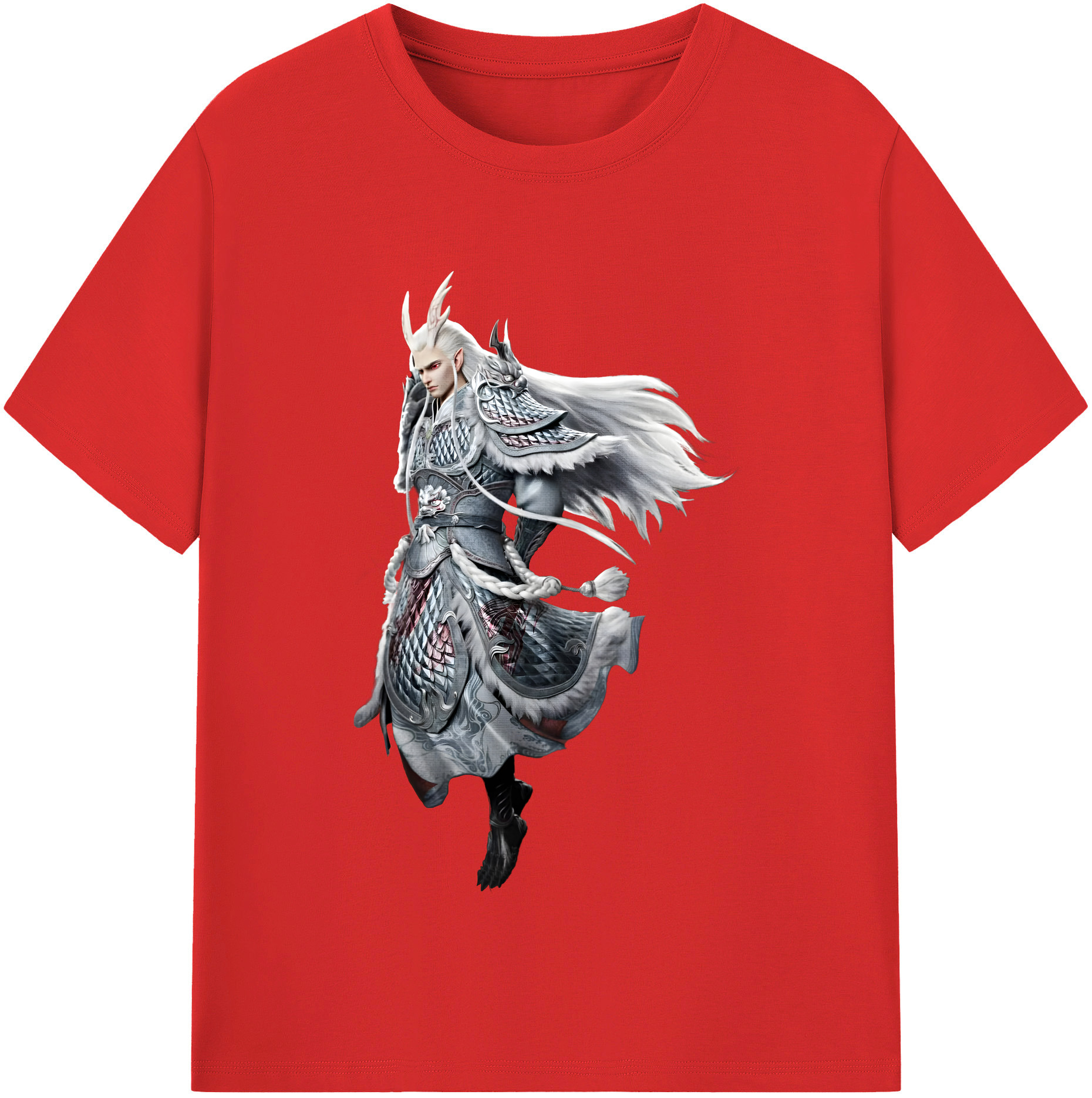 （画像用） Ne Zha 2 ナタ 魔童の大暴れ 綿100％半袖Tシャツ（フロントプリント）