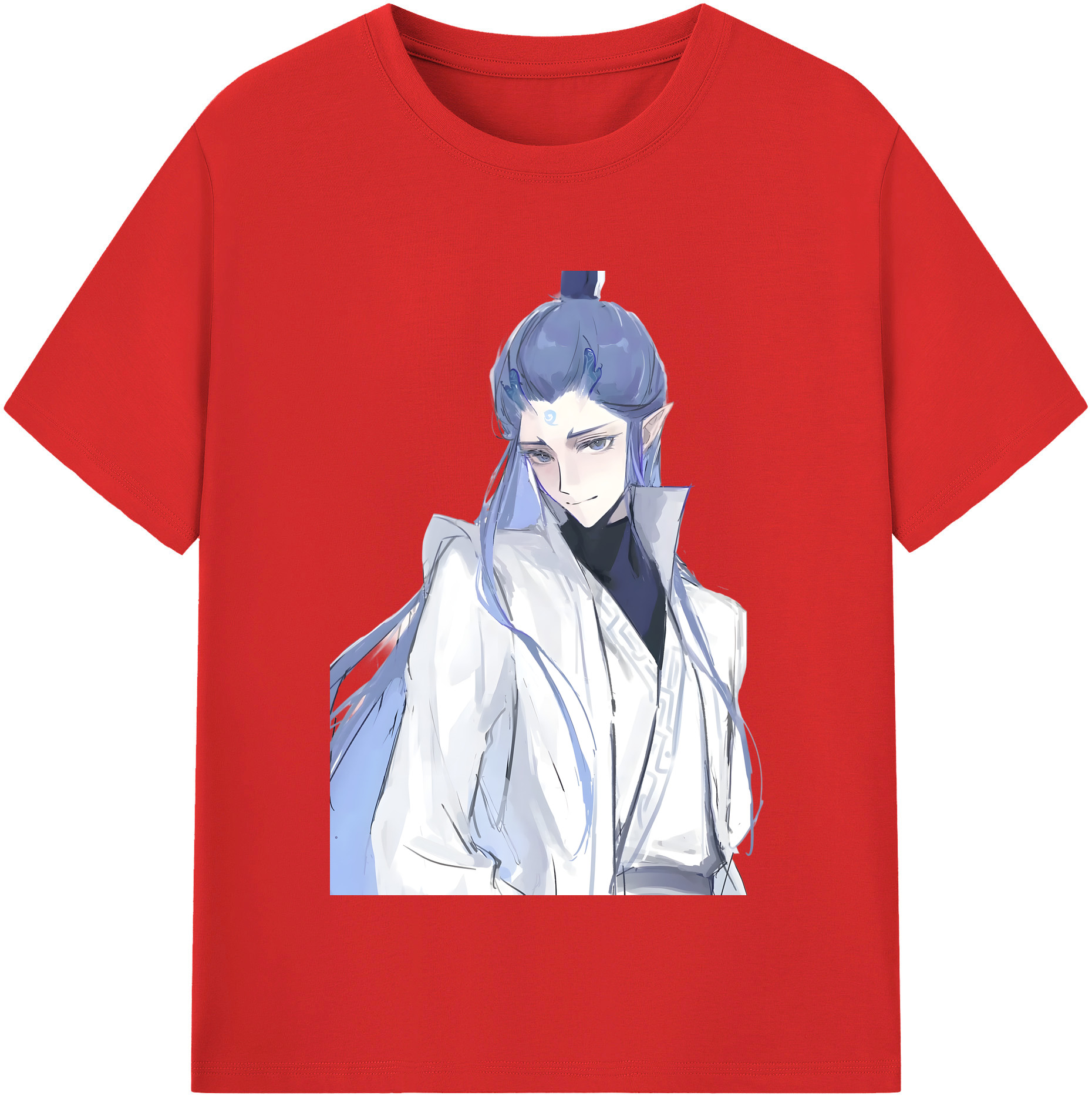 （画像用） Ne Zha 2 ナタ 魔童の大暴れ 綿100％半袖Tシャツ（フロントプリント）