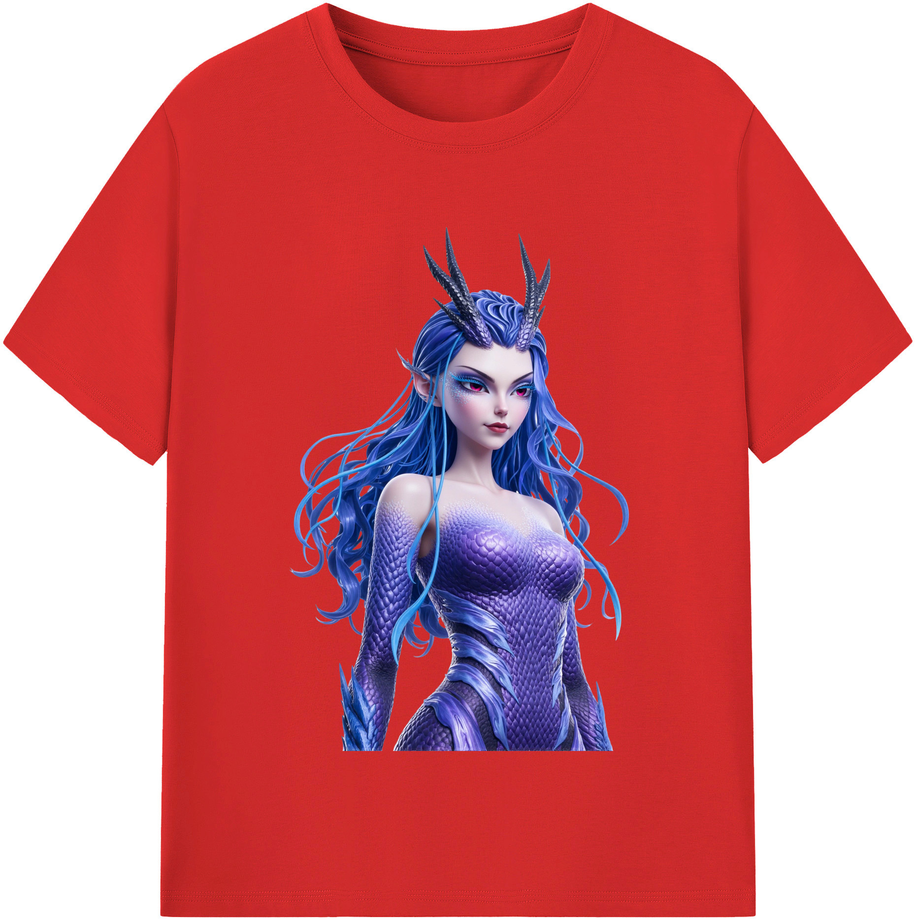 （画像用） Ne Zha 2 ナタ 魔童の大暴れ 綿100％半袖Tシャツ（フロントプリント）