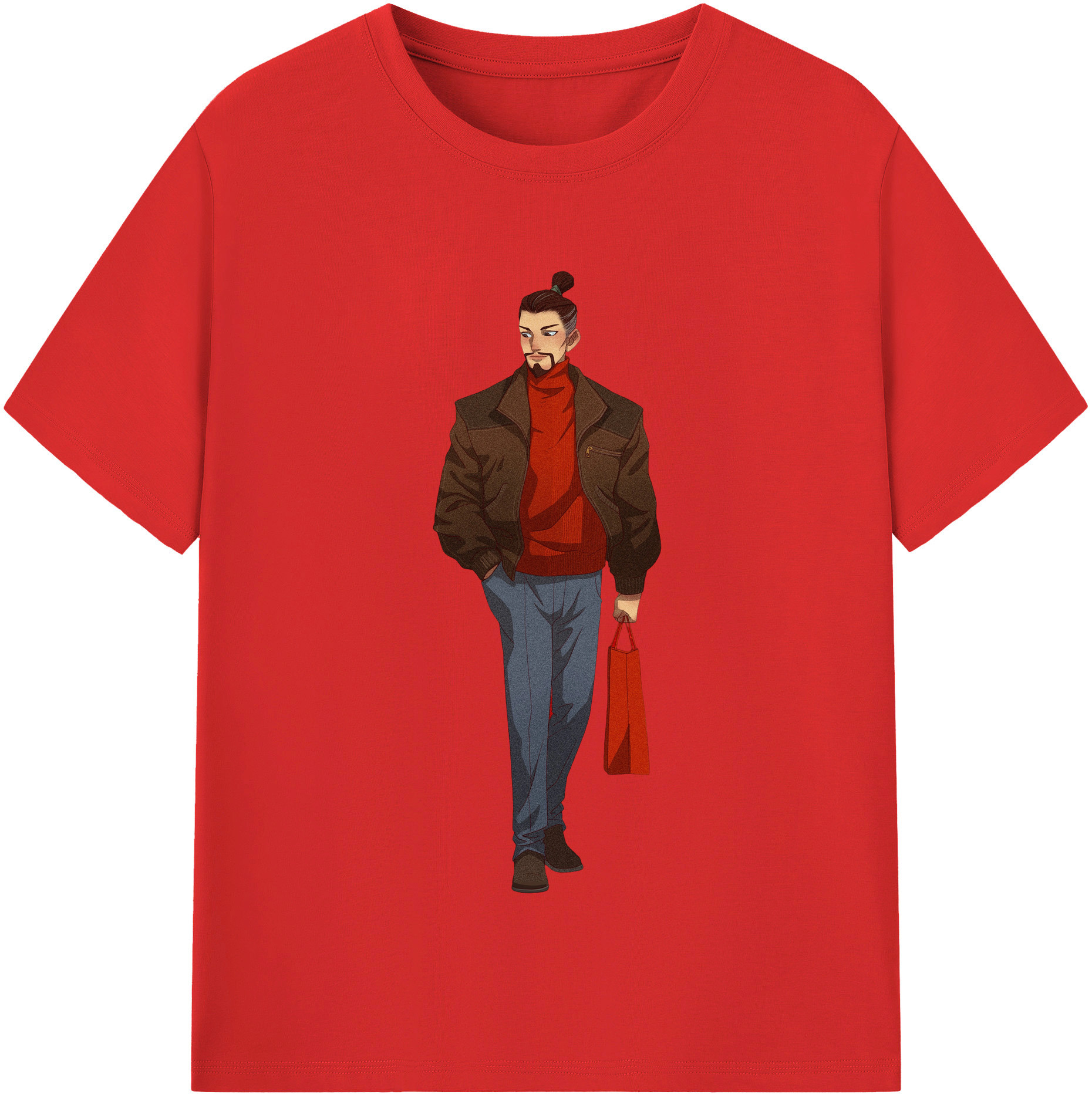（画像用） Ne Zha 2 ナタ 魔童の大暴れ 綿100％半袖Tシャツ（フロントプリント）