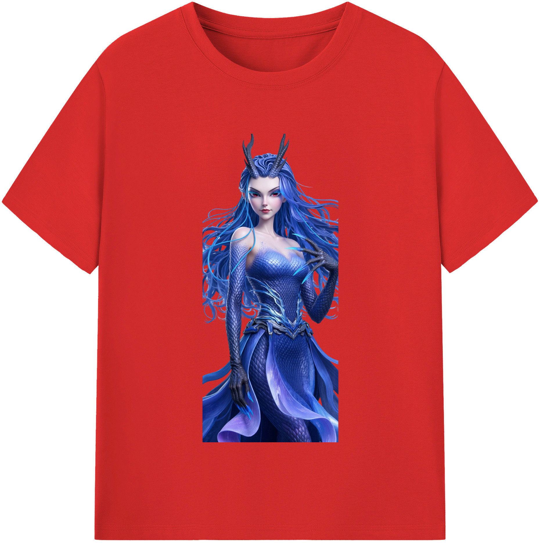 （画像用） Ne Zha 2 ナタ 魔童の大暴れ 綿100％半袖Tシャツ（フロントプリント）