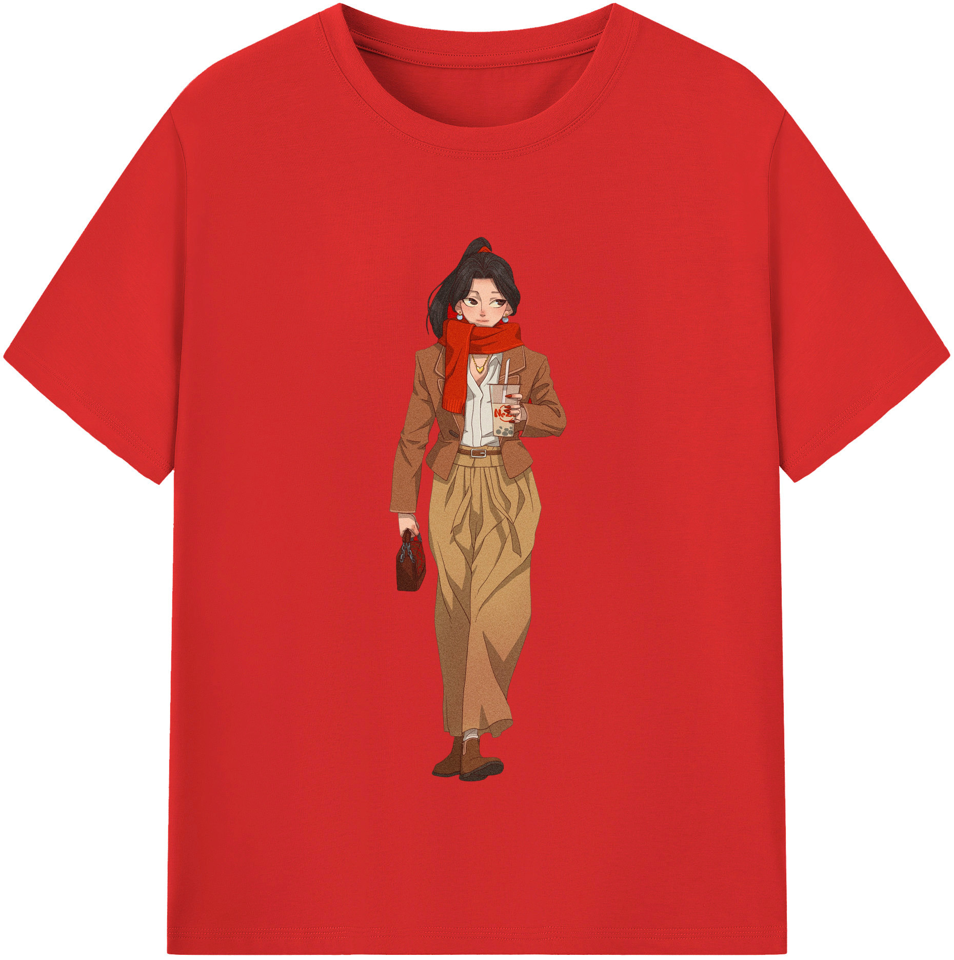 （画像用） Ne Zha 2 ナタ 魔童の大暴れ 綿100％半袖Tシャツ（フロントプリント）