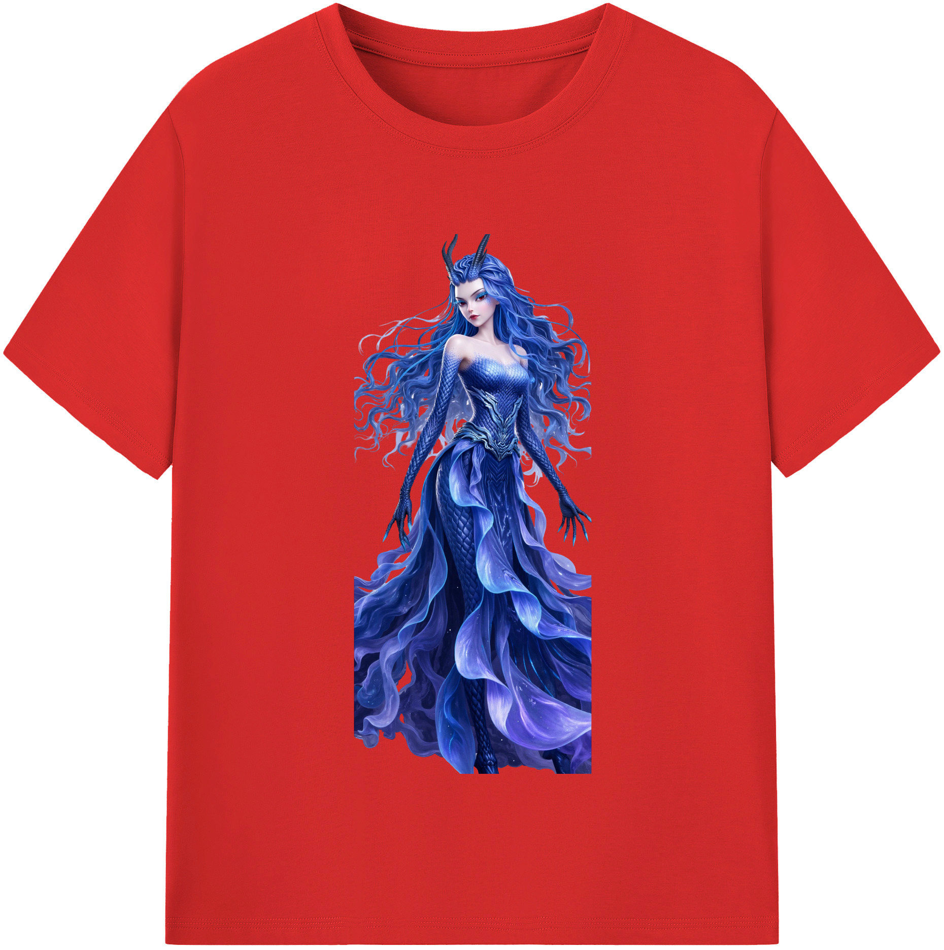 （画像用） Ne Zha 2 ナタ 魔童の大暴れ 綿100％半袖Tシャツ（フロントプリント）