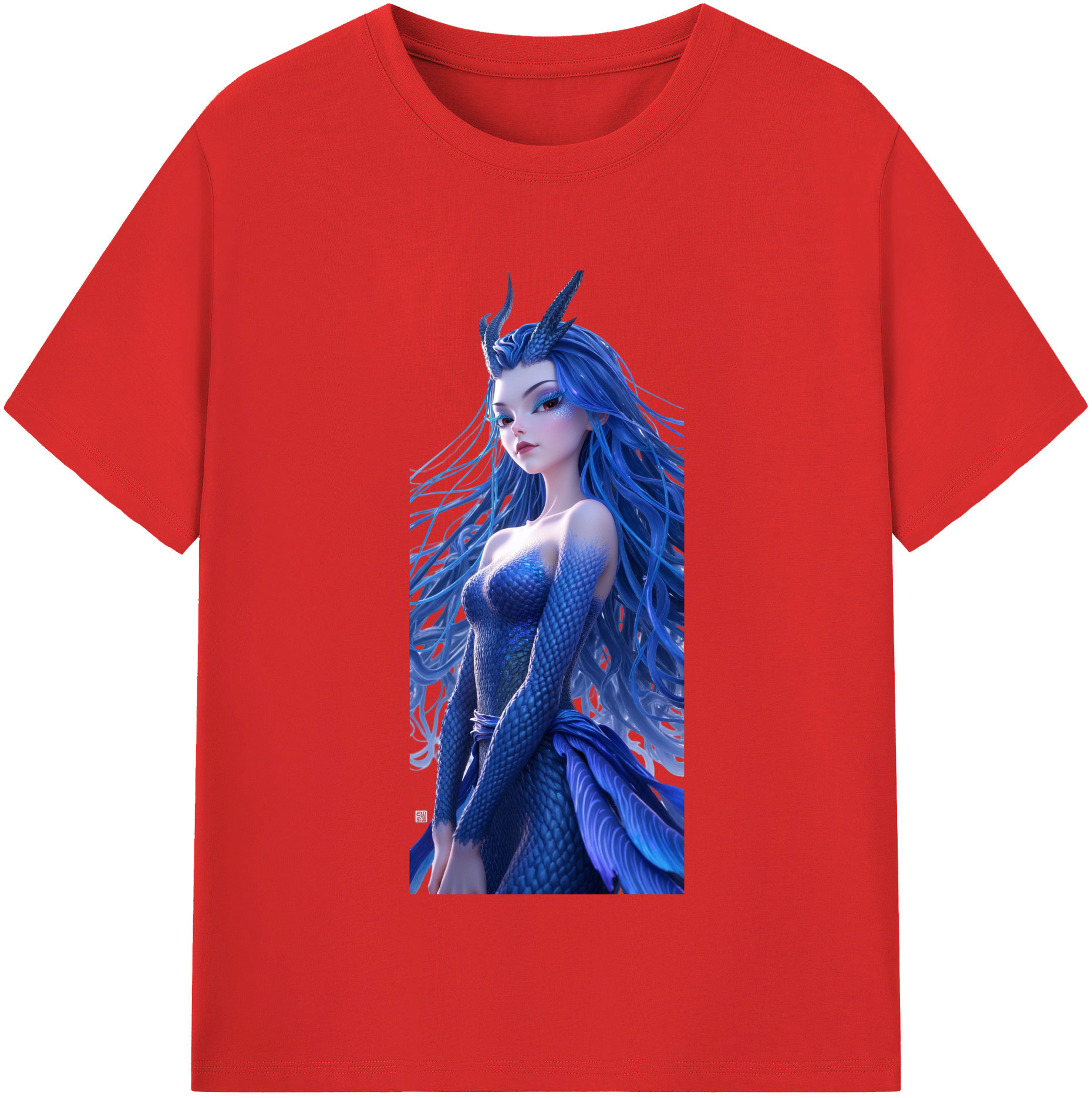 （画像用） Ne Zha 2 ナタ 魔童の大暴れ 綿100％半袖Tシャツ（フロントプリント）