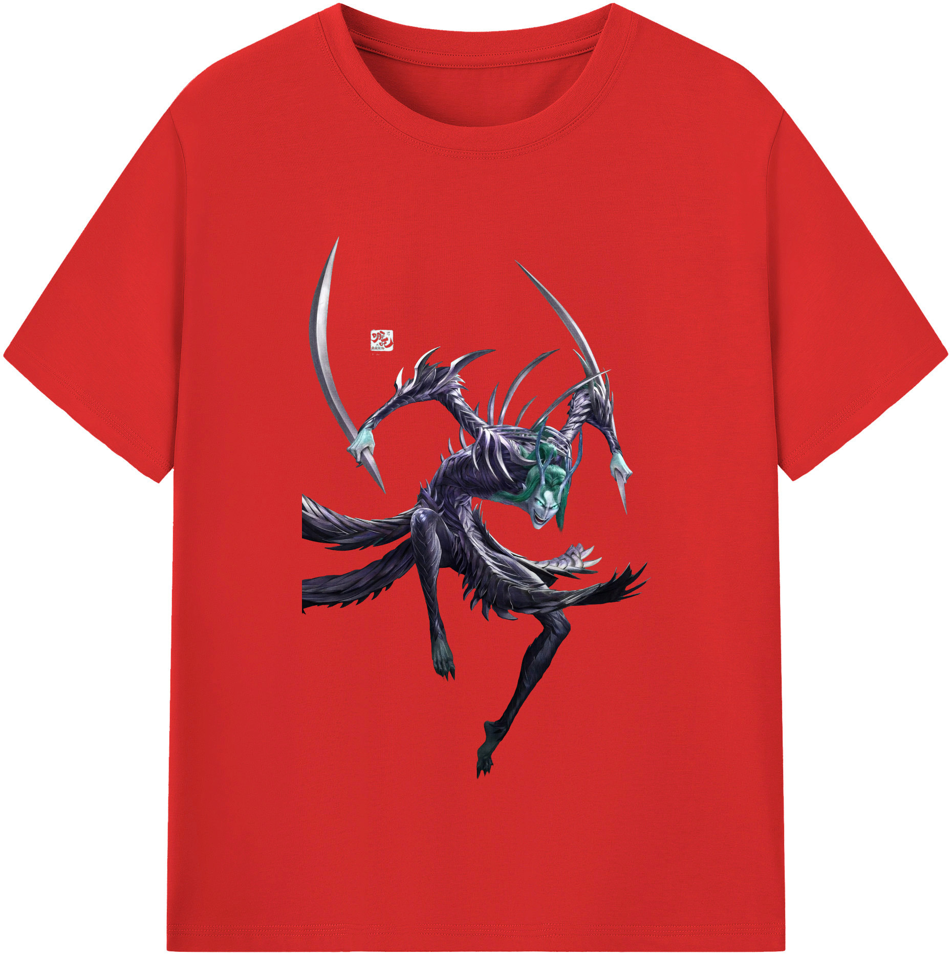 （画像用） Ne Zha 2 ナタ 魔童の大暴れ 綿100％半袖Tシャツ（フロントプリント）