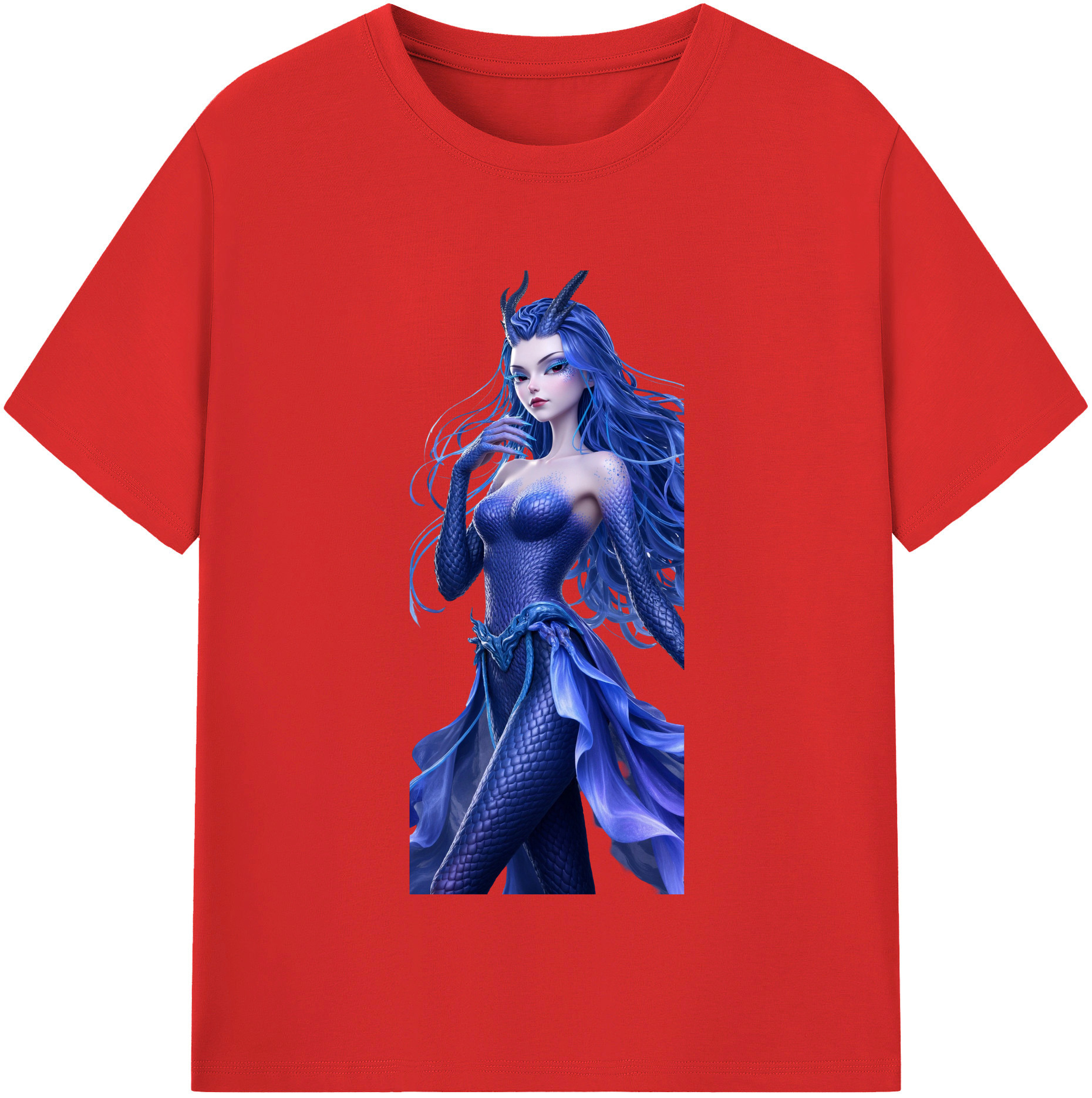 （画像用） Ne Zha 2 ナタ 魔童の大暴れ 綿100％半袖Tシャツ（フロントプリント）