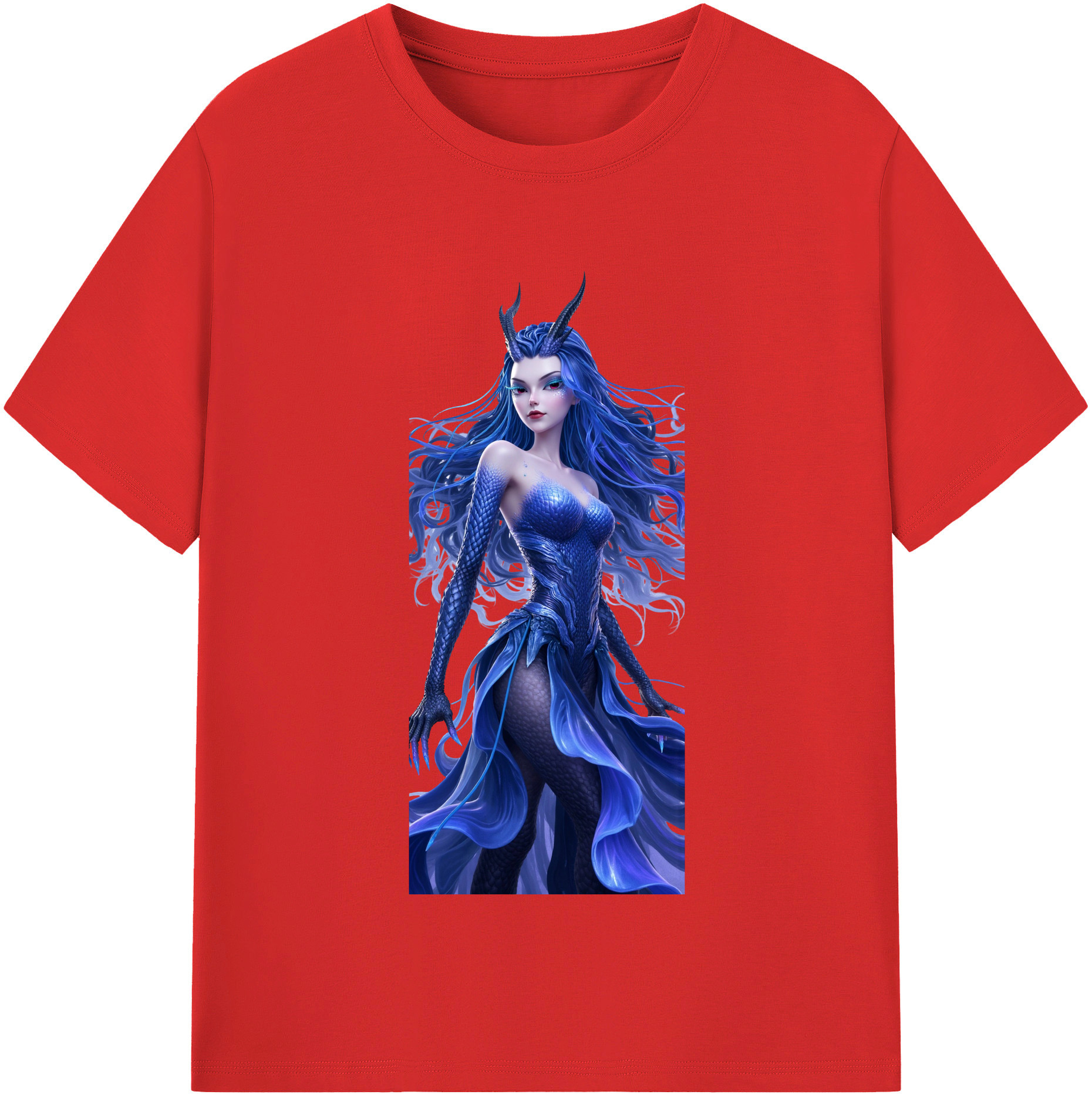 （画像用） Ne Zha 2 ナタ 魔童の大暴れ 綿100％半袖Tシャツ（フロントプリント）