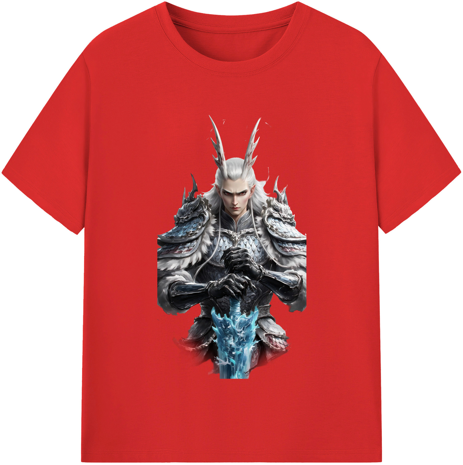（画像用） Ne Zha 2 ナタ 魔童の大暴れ 綿100％半袖Tシャツ（フロントプリント）