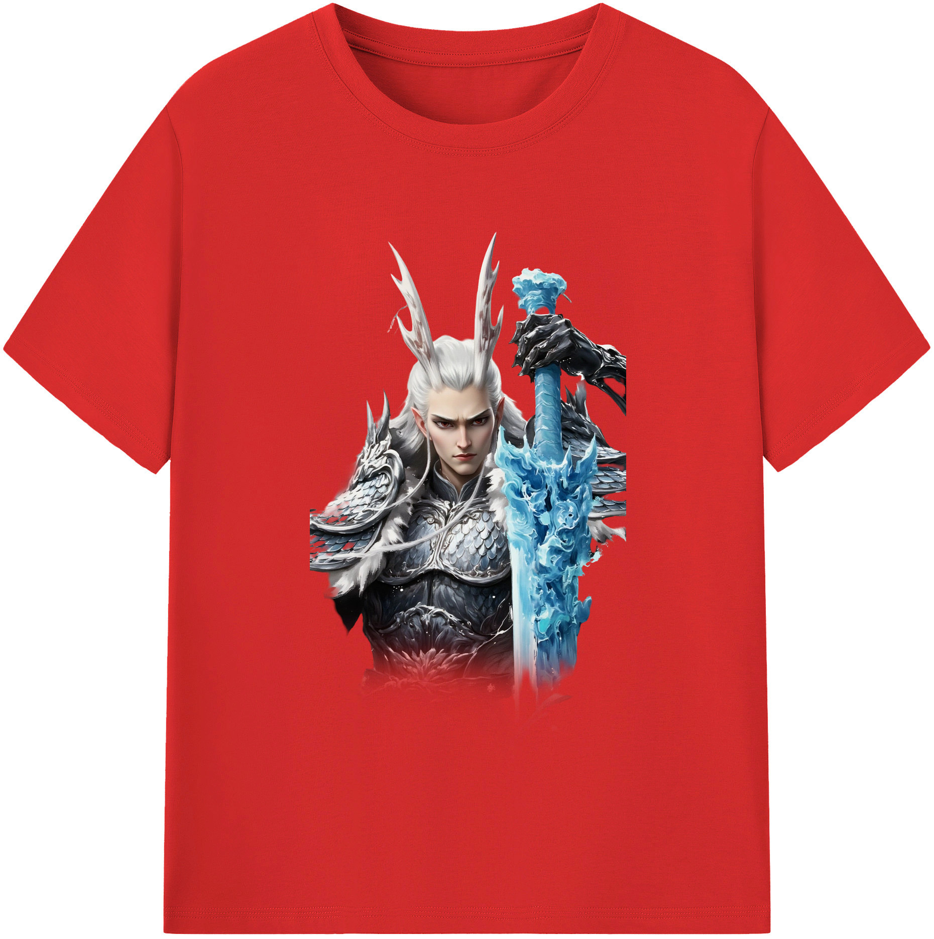 （画像用） Ne Zha 2 ナタ 魔童の大暴れ 綿100％半袖Tシャツ（フロントプリント）