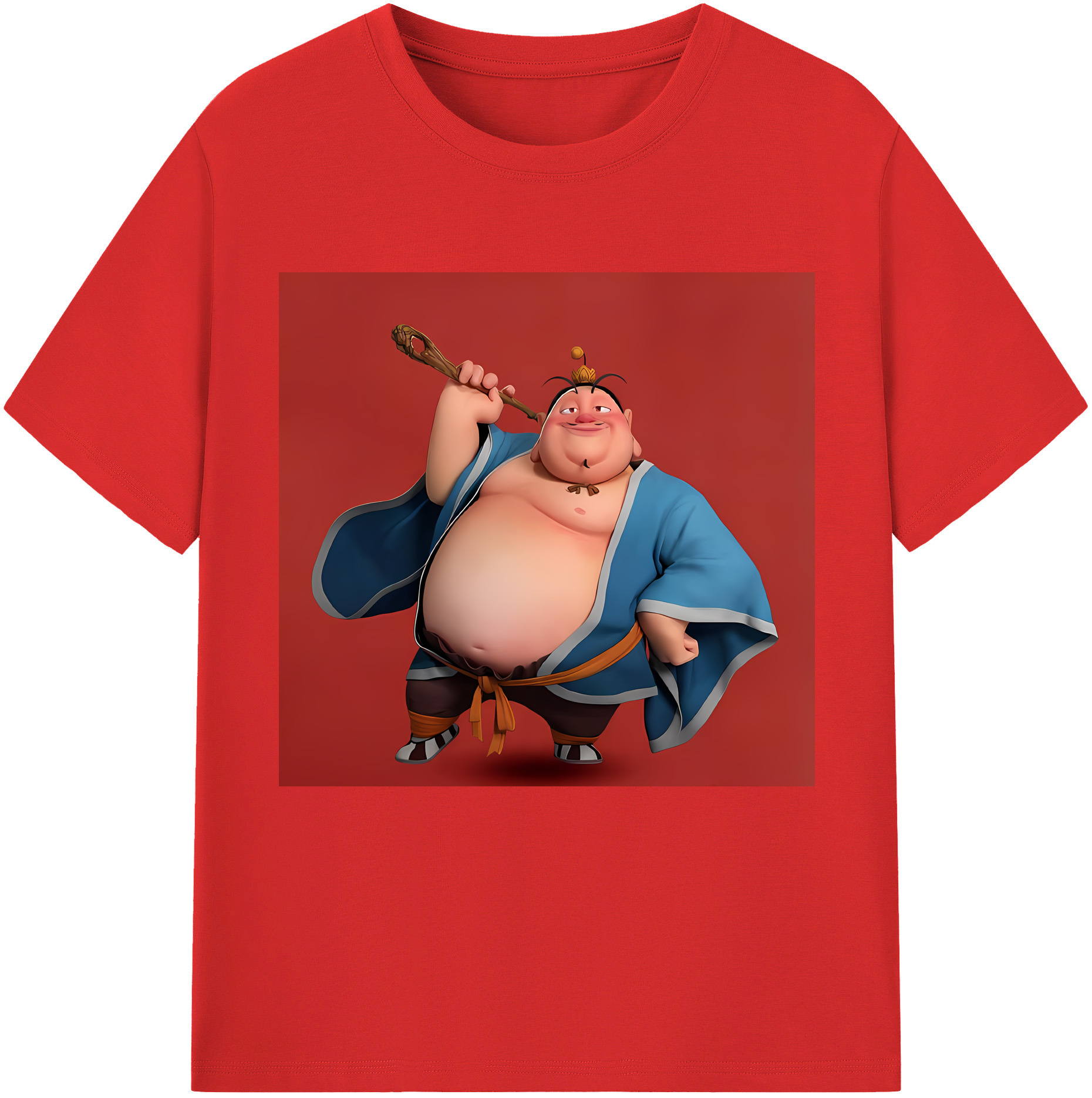 （画像用） Ne Zha 2 ナタ 魔童の大暴れ 綿100％半袖Tシャツ（フロントプリント）