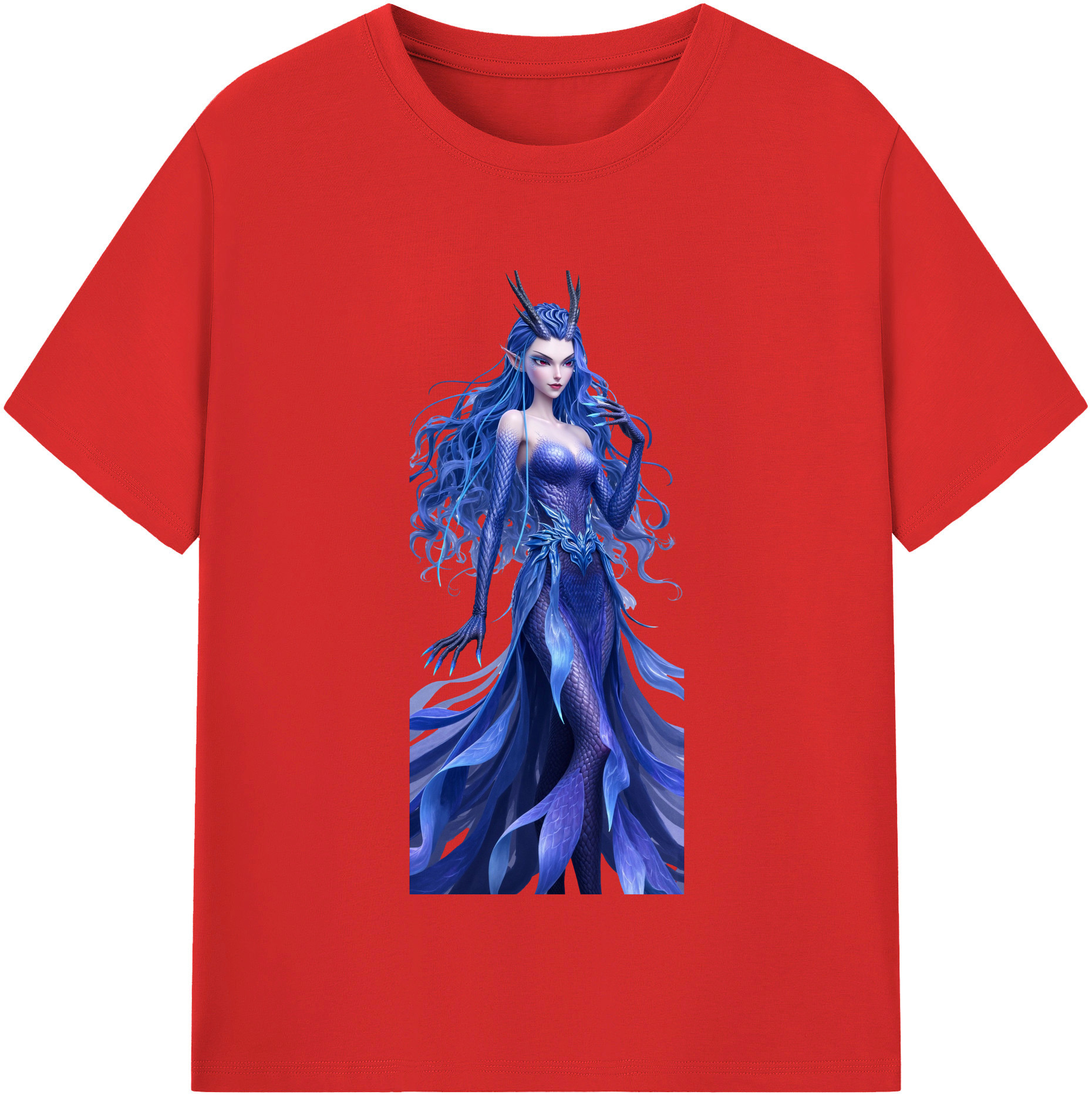 （画像用） Ne Zha 2 ナタ 魔童の大暴れ 綿100％半袖Tシャツ（フロントプリント）