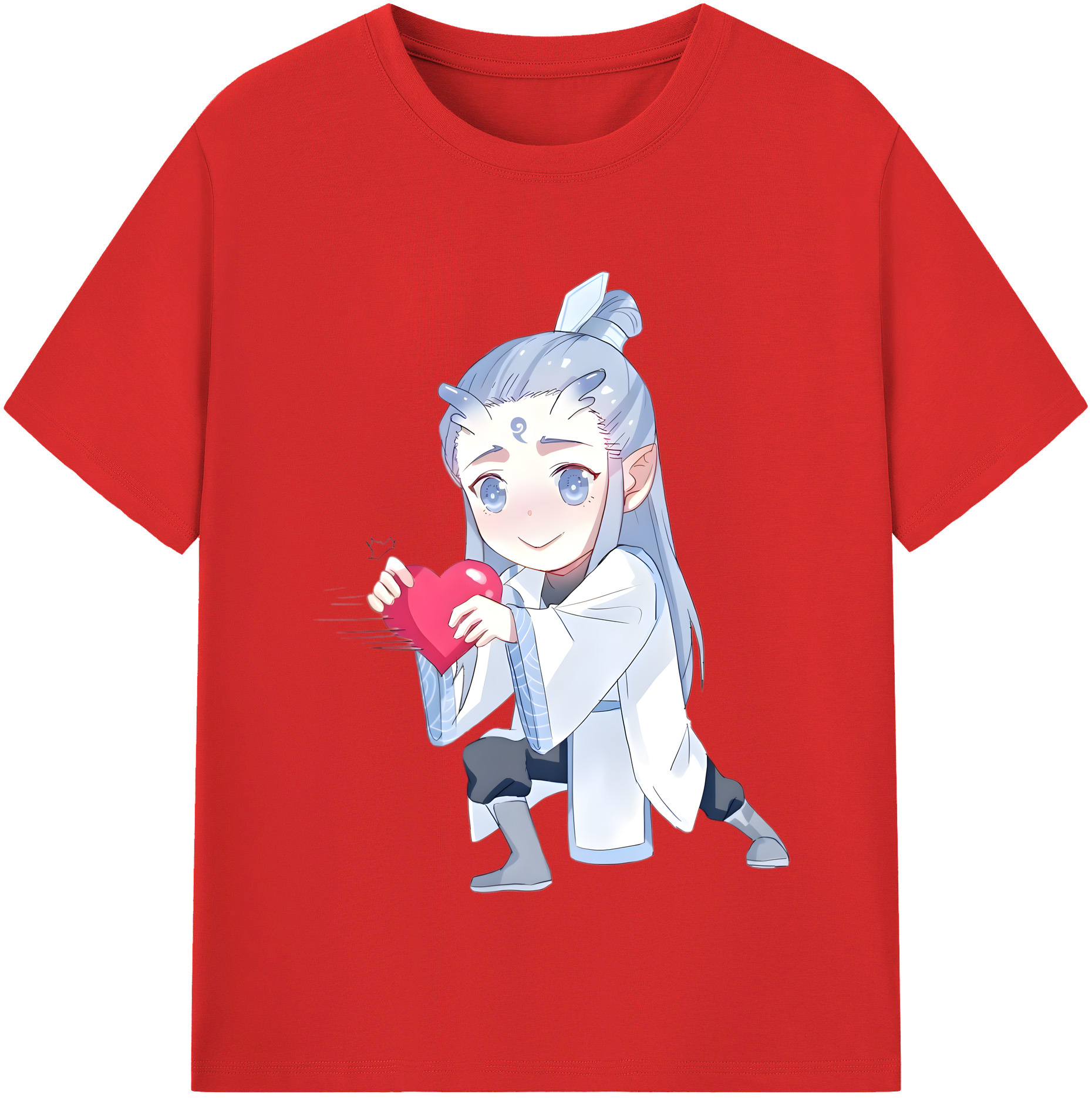 （画像用） Ne Zha 2 ナタ 魔童の大暴れ 綿100％半袖Tシャツ（フロントプリント）