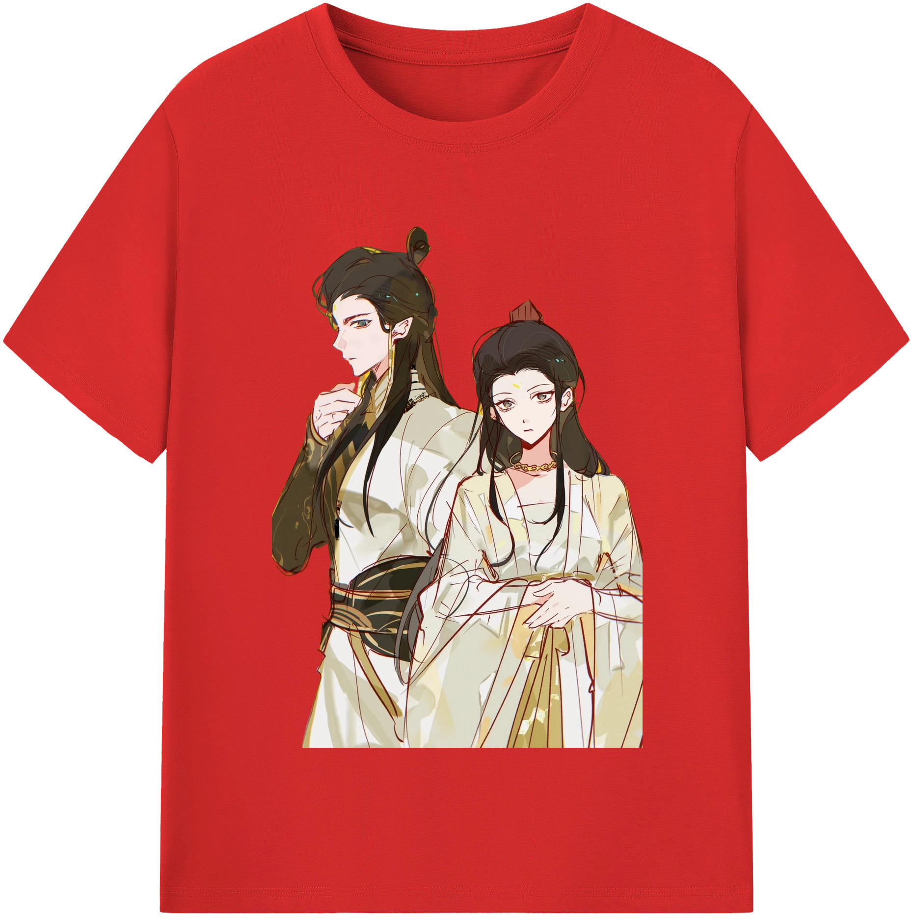 （画像用） Ne Zha 2 ナタ 魔童の大暴れ 綿100％半袖Tシャツ（フロントプリント）