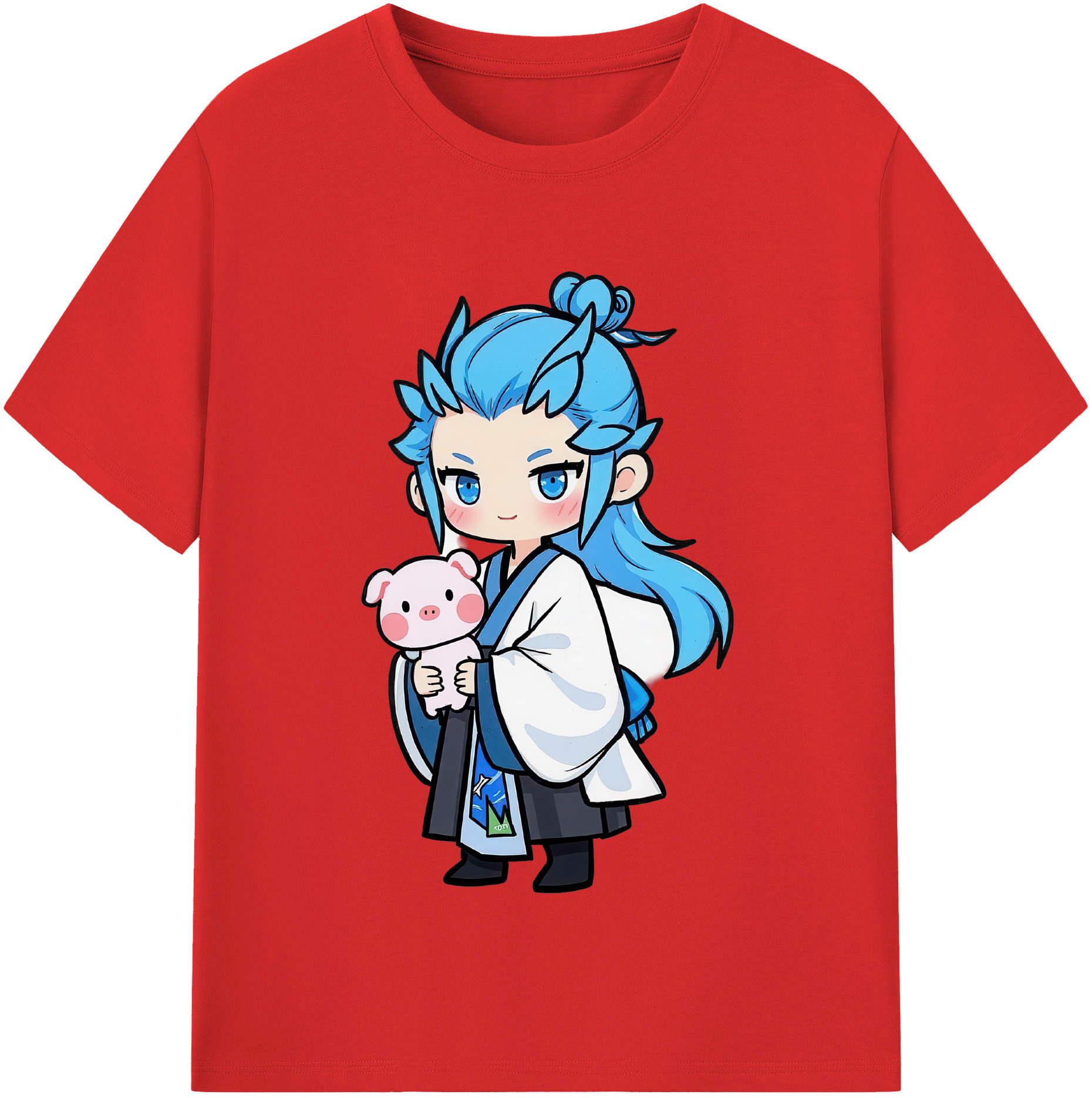 （画像用） Ne Zha 2 ナタ 魔童の大暴れ 綿100％半袖Tシャツ（フロントプリント）