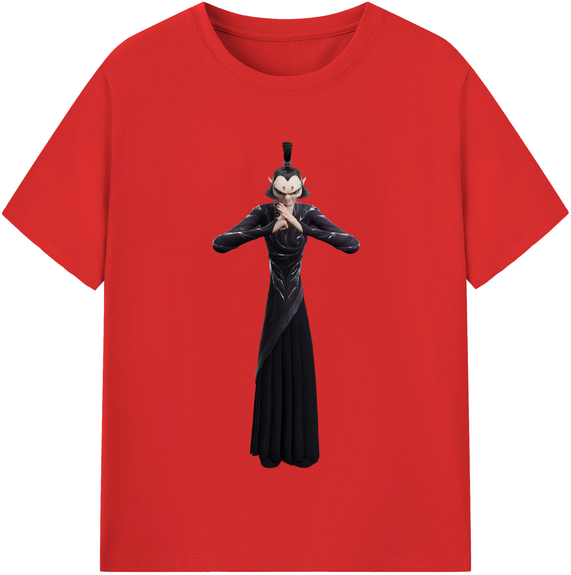 （画像用） Ne Zha 2 ナタ 魔童の大暴れ 綿100％半袖Tシャツ（フロントプリント）