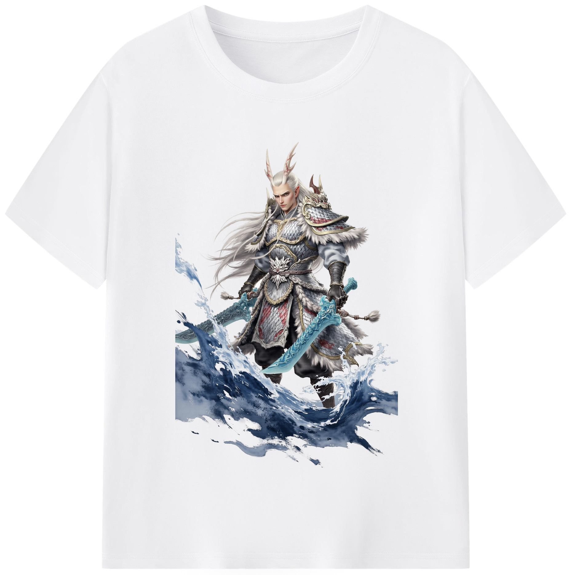 （画像用） Ne Zha 2 ナタ 魔童の大暴れ 綿100％半袖Tシャツ（フロントプリント）