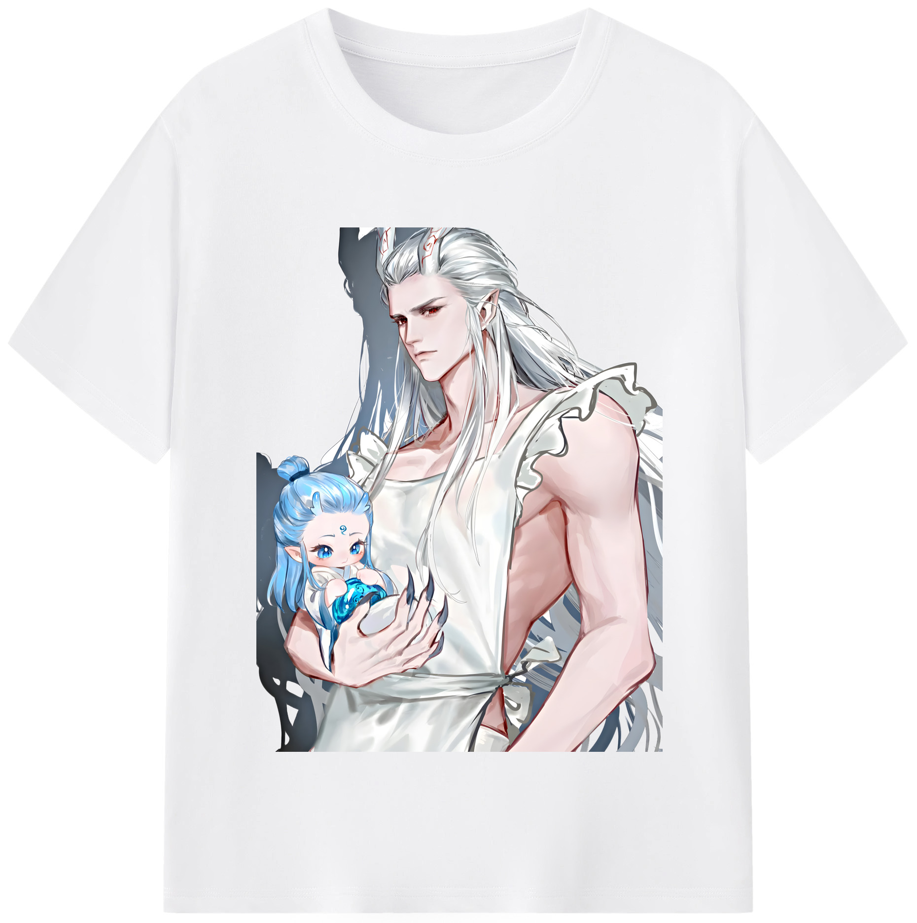 （画像用） Ne Zha 2 ナタ 魔童の大暴れ 綿100％半袖Tシャツ（フロントプリント）