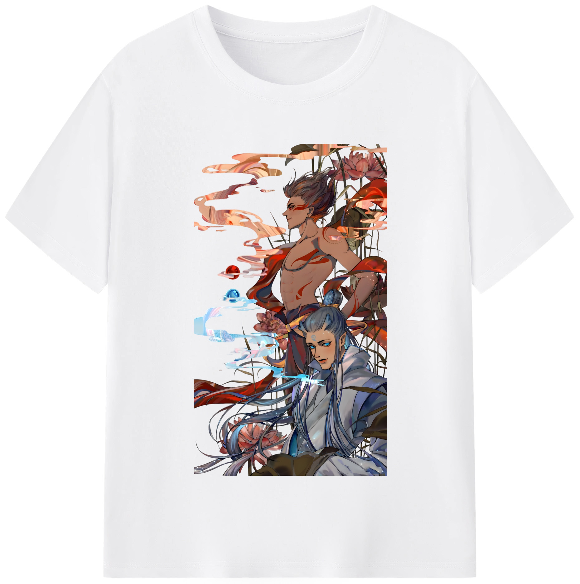 （画像用） Ne Zha 2 ナタ 魔童の大暴れ 綿100％半袖Tシャツ（フロントプリント）